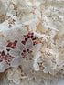Cream Floral Embroidered Lace Fabric