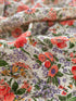 Cotton Organdy Floral Embroidered Fabric