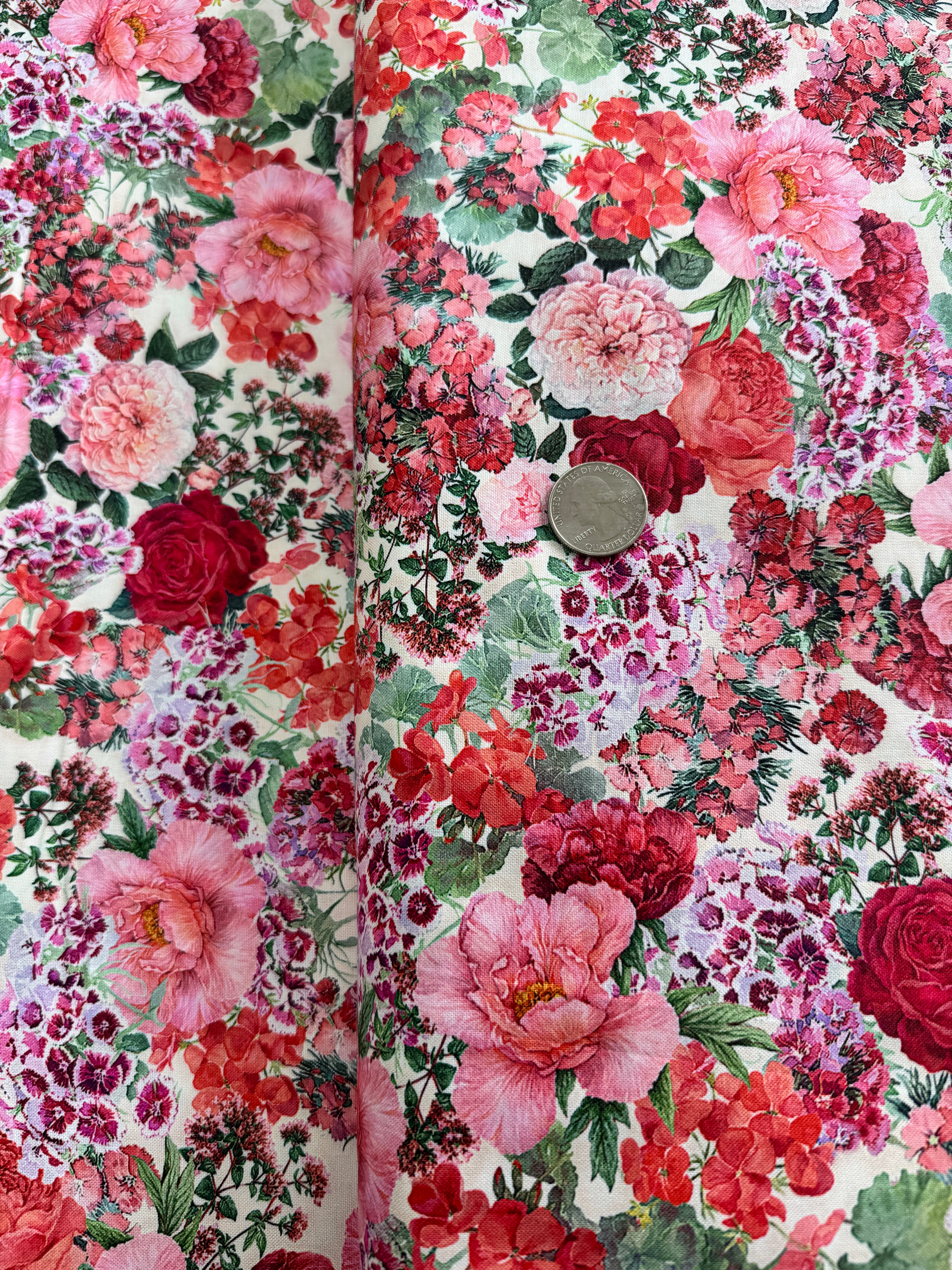 Seeds To Sew - Packed Floral Garden Yardage