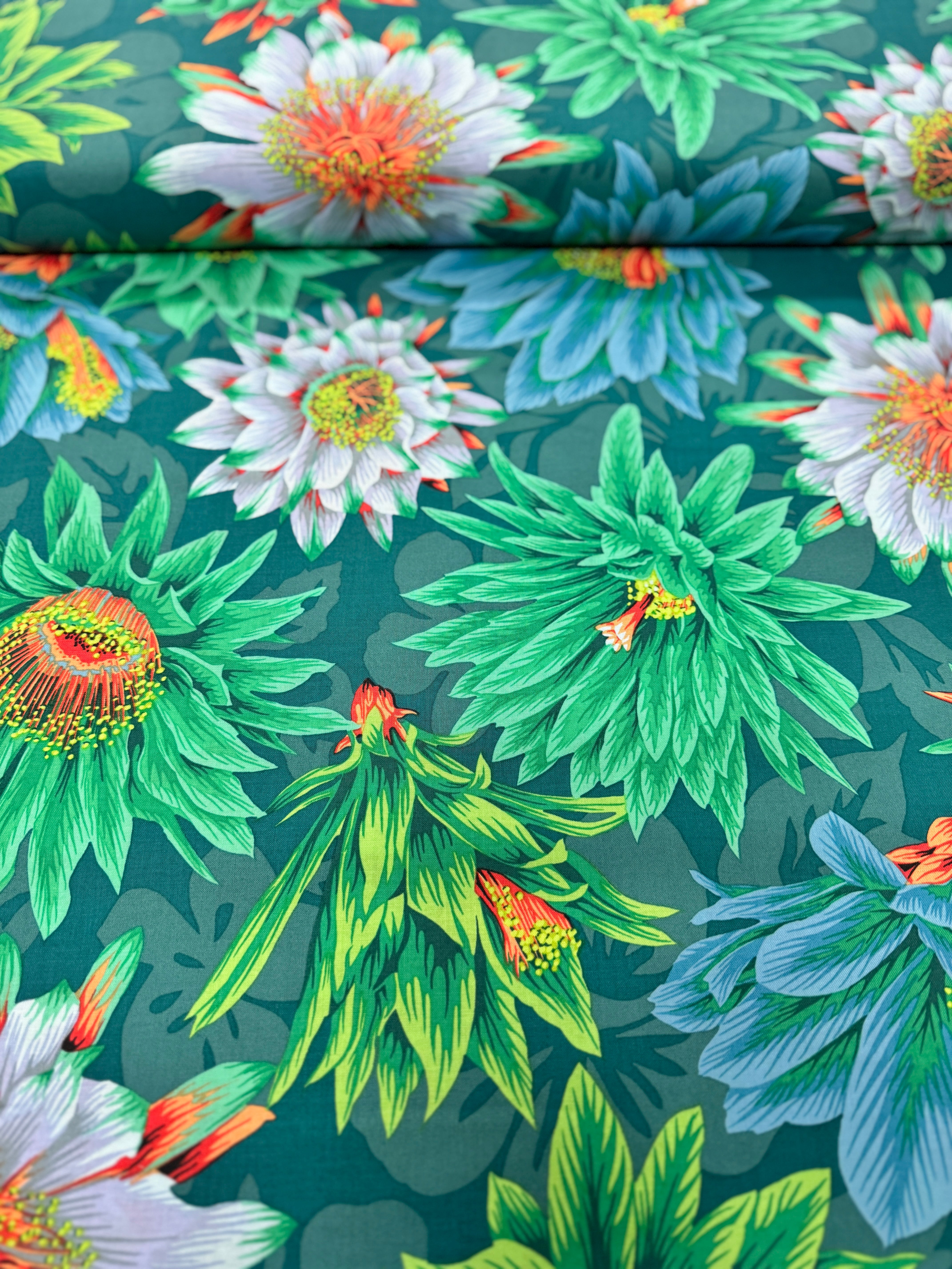 Kaffe Fassett Collective Classics - Cactus Flower Green Yardage