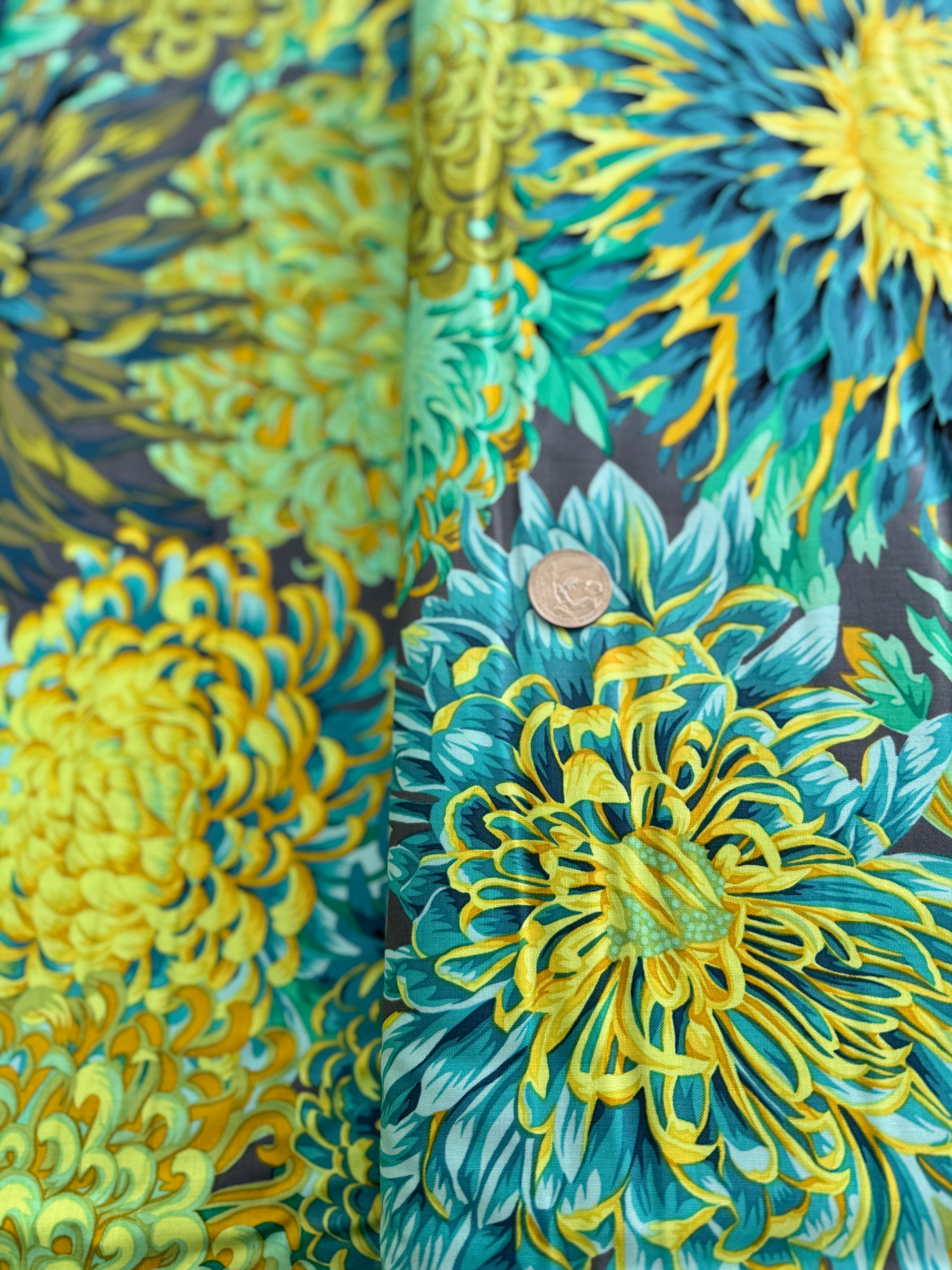 Kaffe Fassett Collective Classics - Japanese Chrysanthemum Forest Yardage