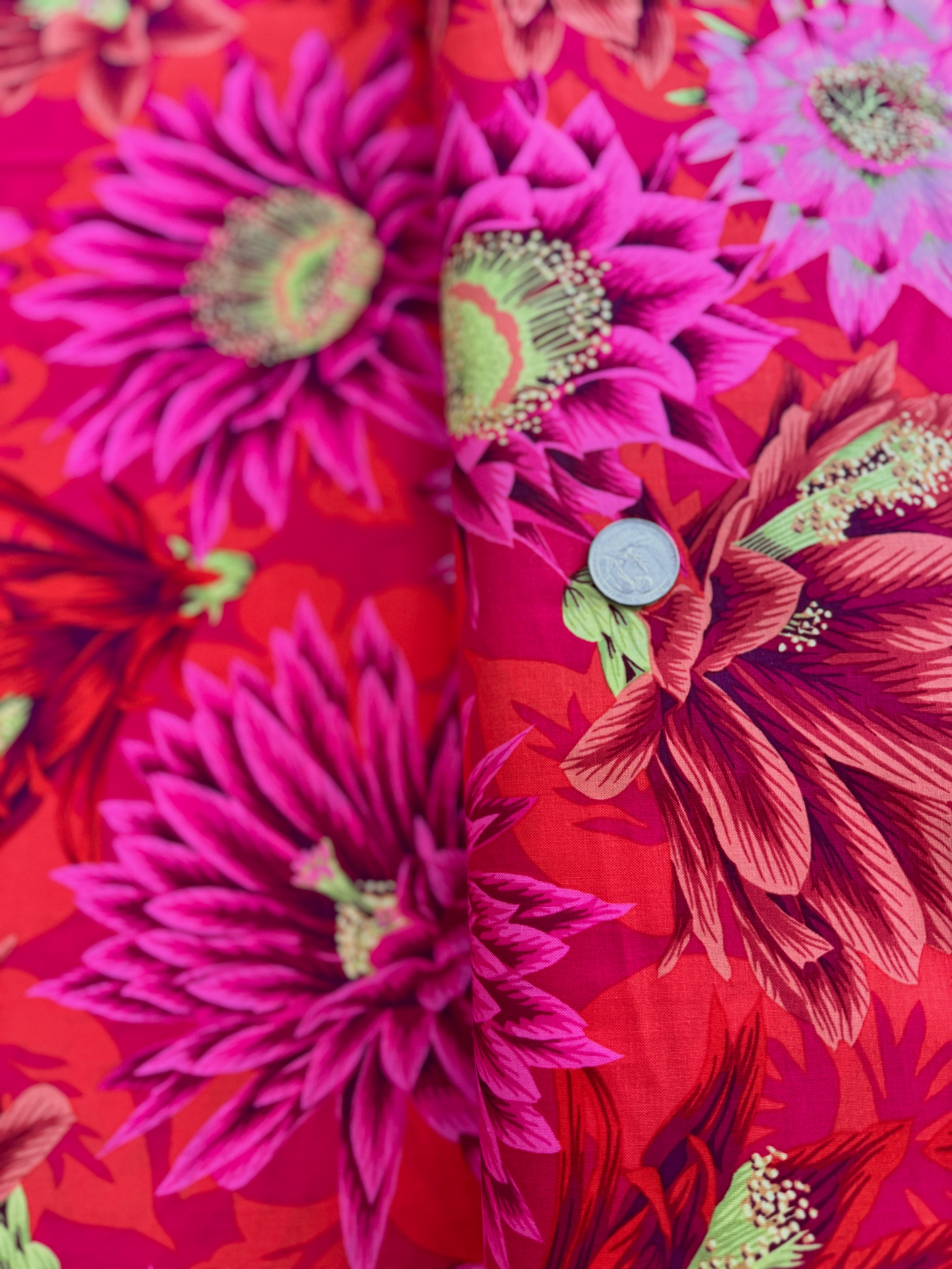 Kaffe Fassett Collective Classics - Cactus Flower Red Yardage