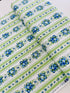 Flowerhouse Sara - Floral Stripe Green Yardage
