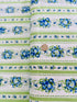 Flowerhouse Sara - Floral Stripe Green Yardage