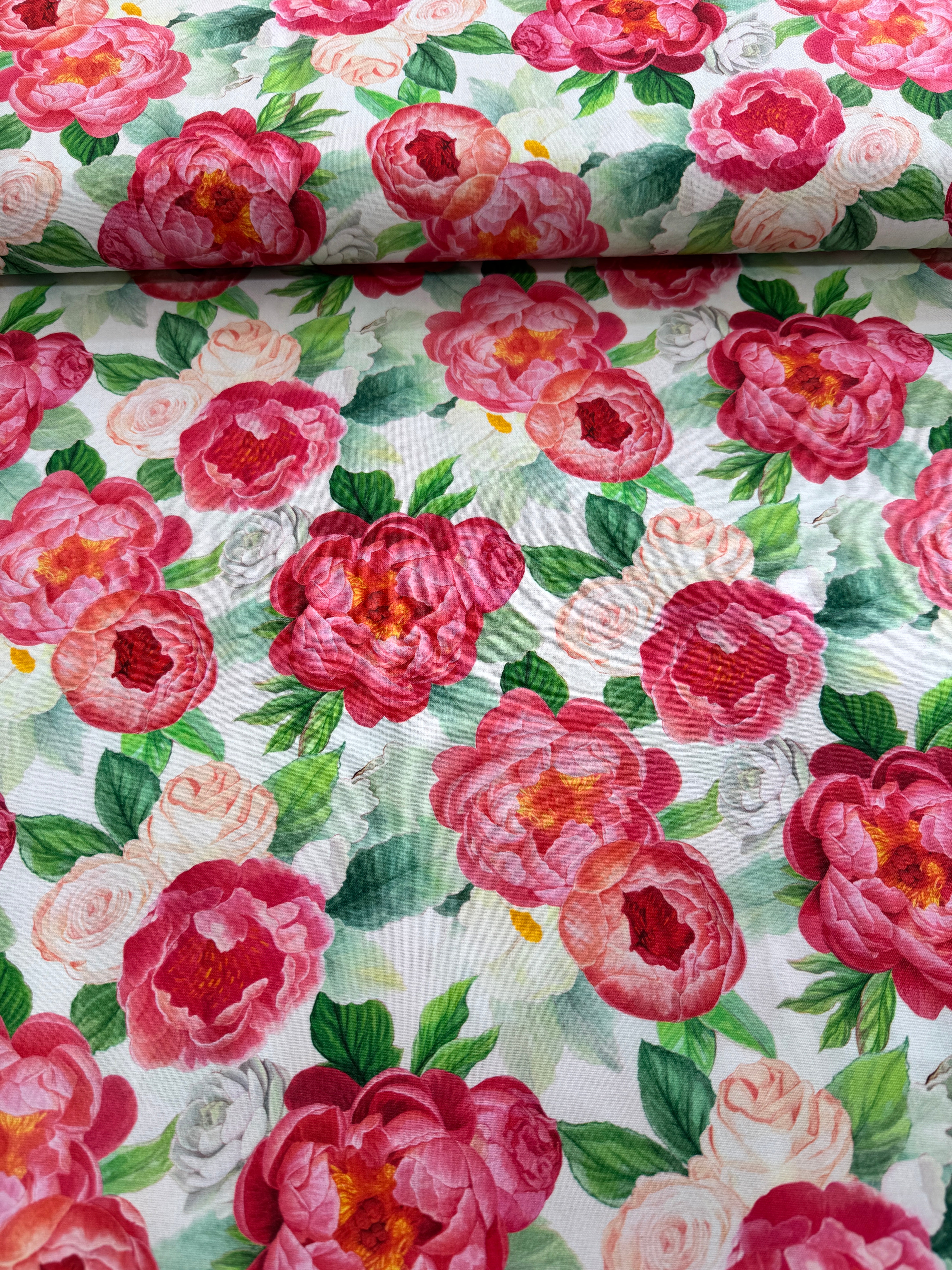 Blossoming Beauties - Main Floral Peonies Yardage