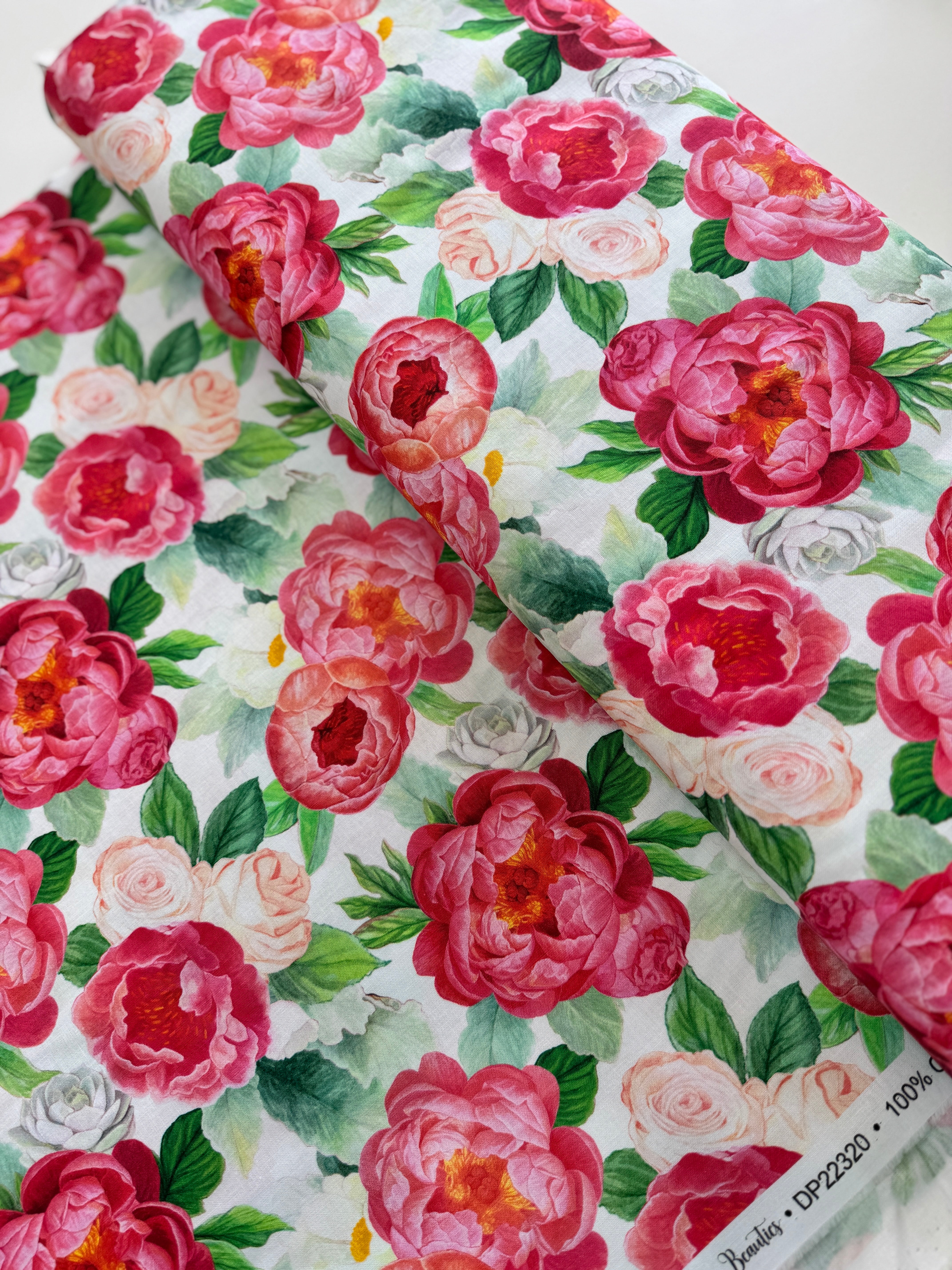Blossoming Beauties - Main Floral Peonies Yardage