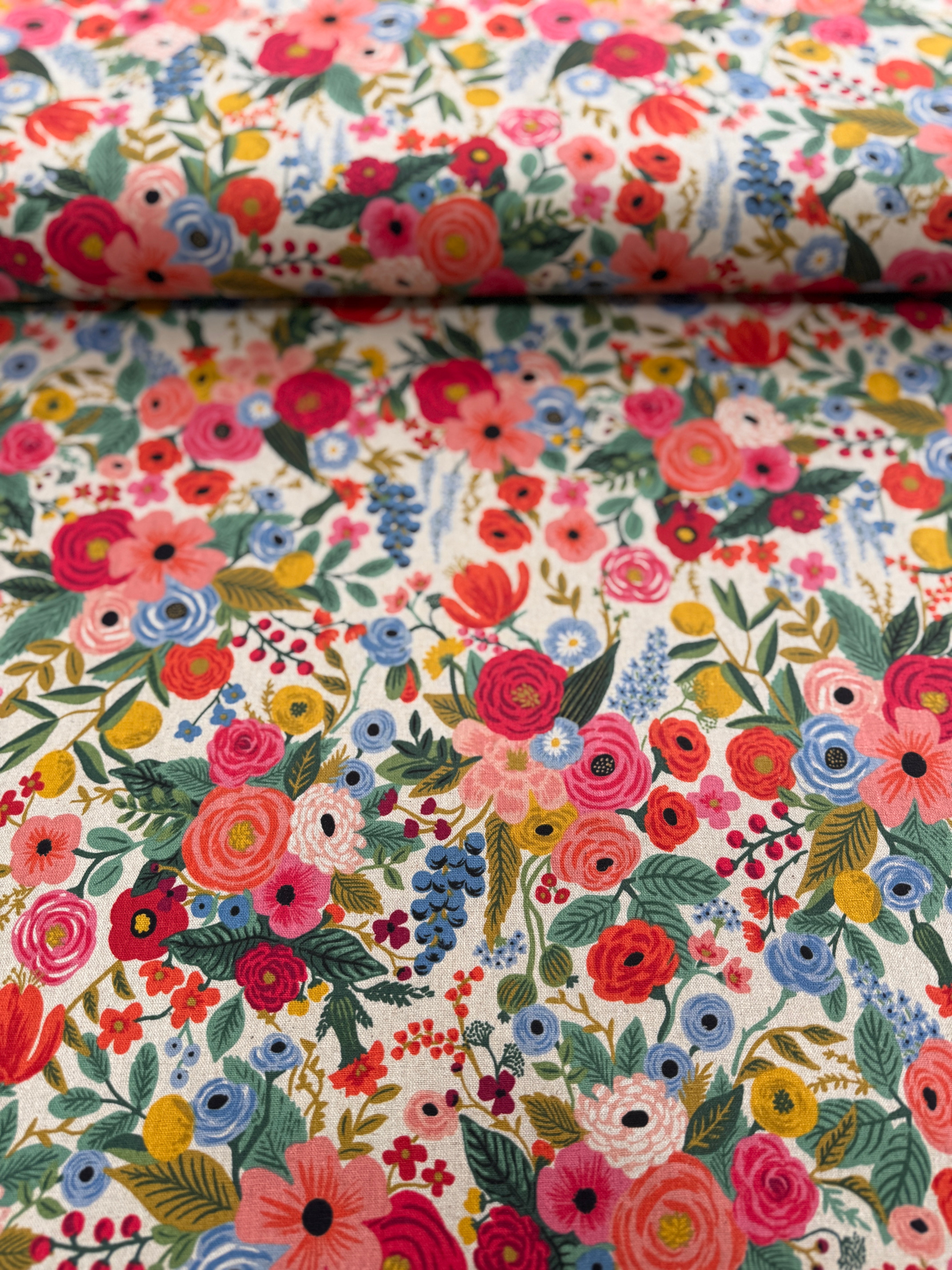 Wildwood - Garden Party Pink Canvas Yardage