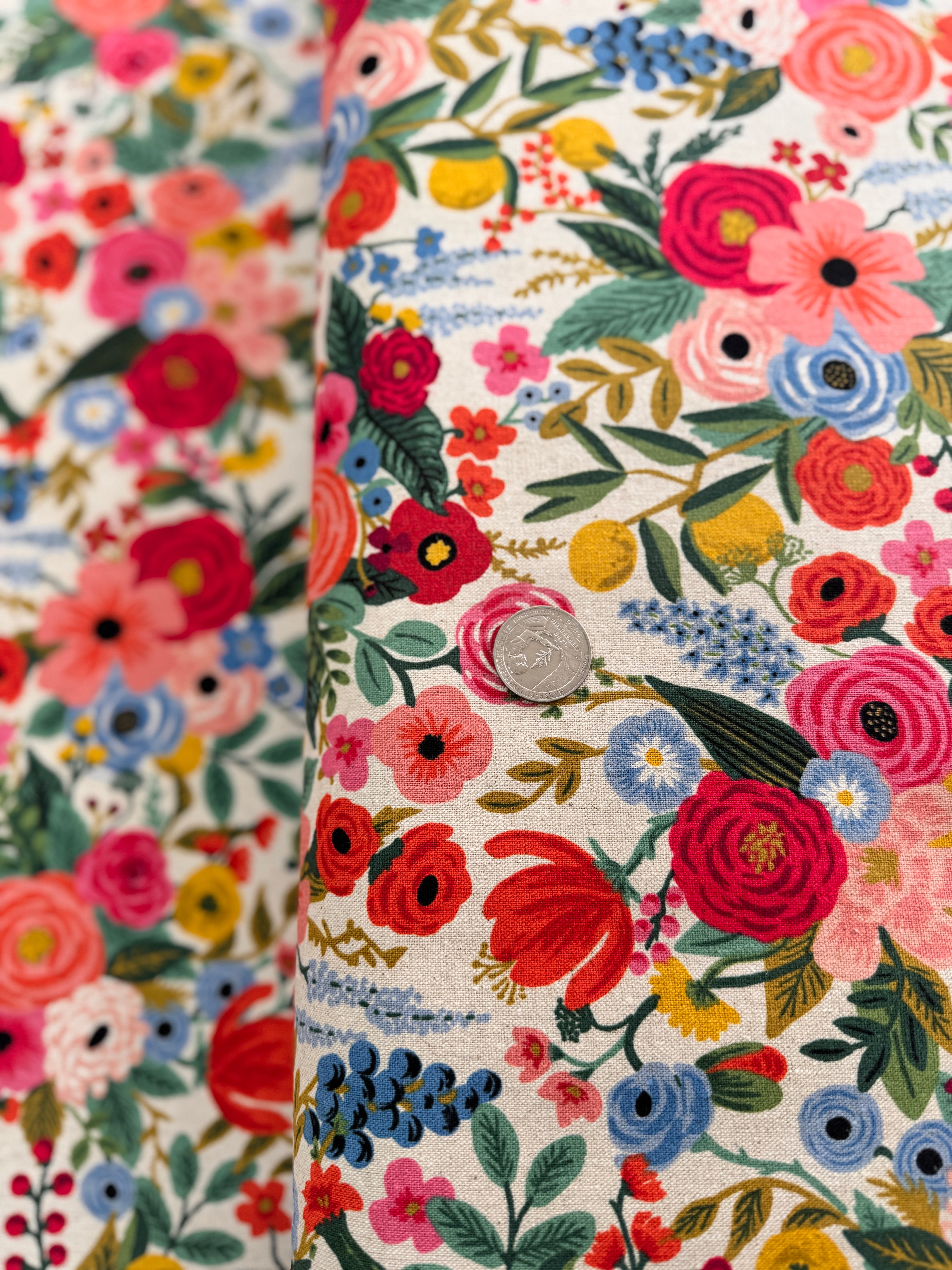 Wildwood - Garden Party Pink Canvas Yardage