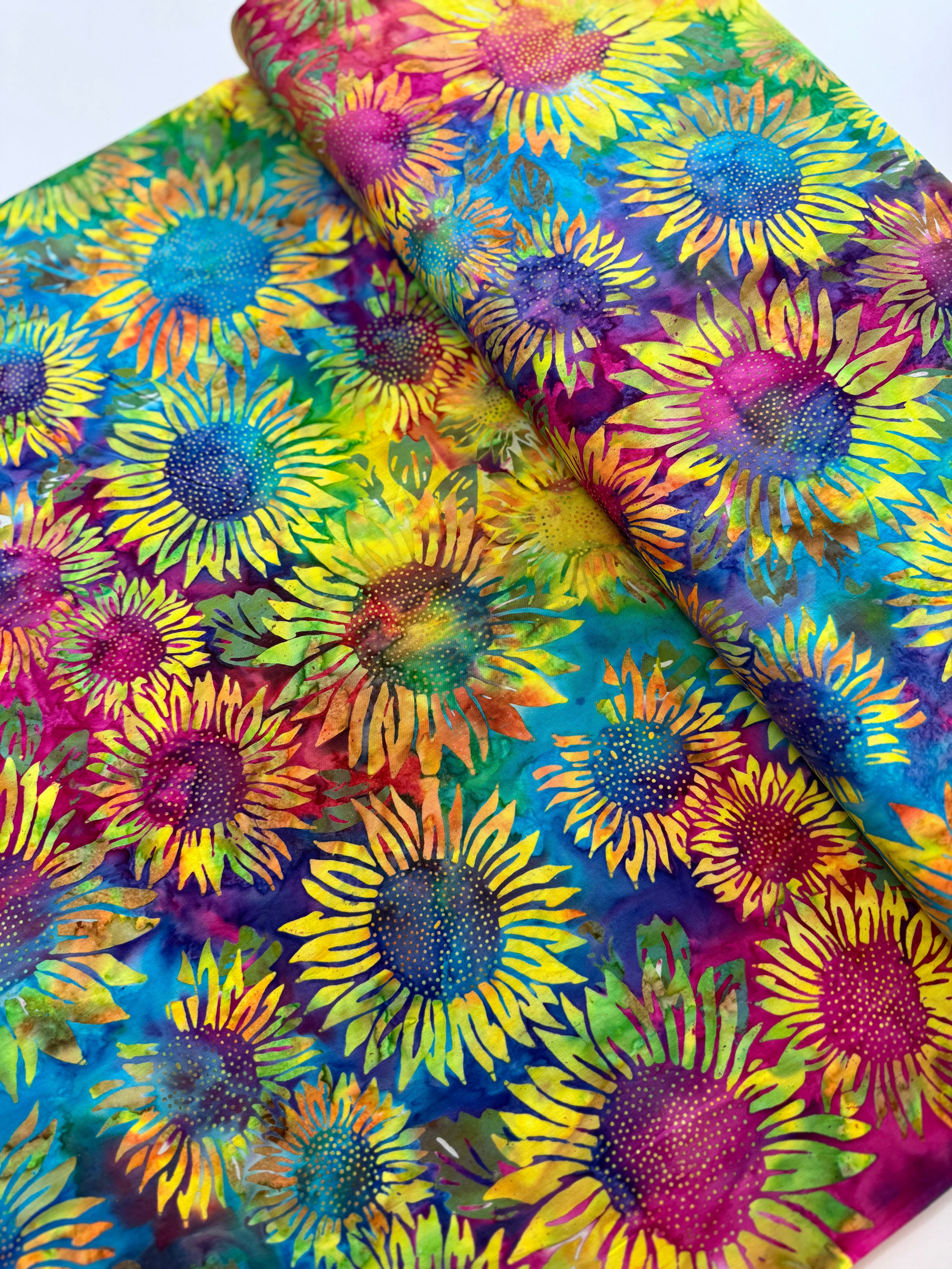 Fat Quarter - Bali Batik - Multi Sunflower Batik