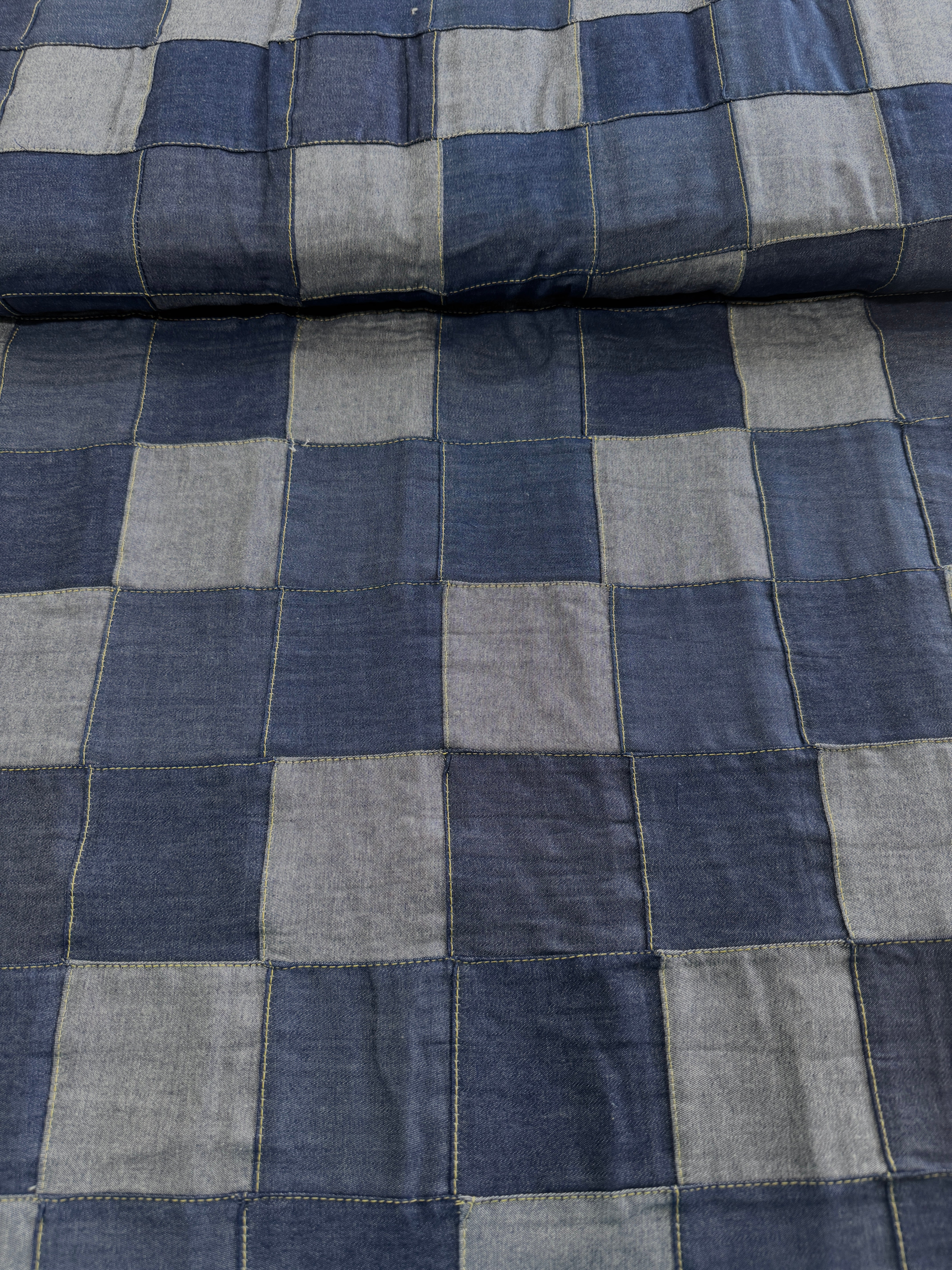 Denim Patchwork - Denim Color Dobby Weave Yardage
