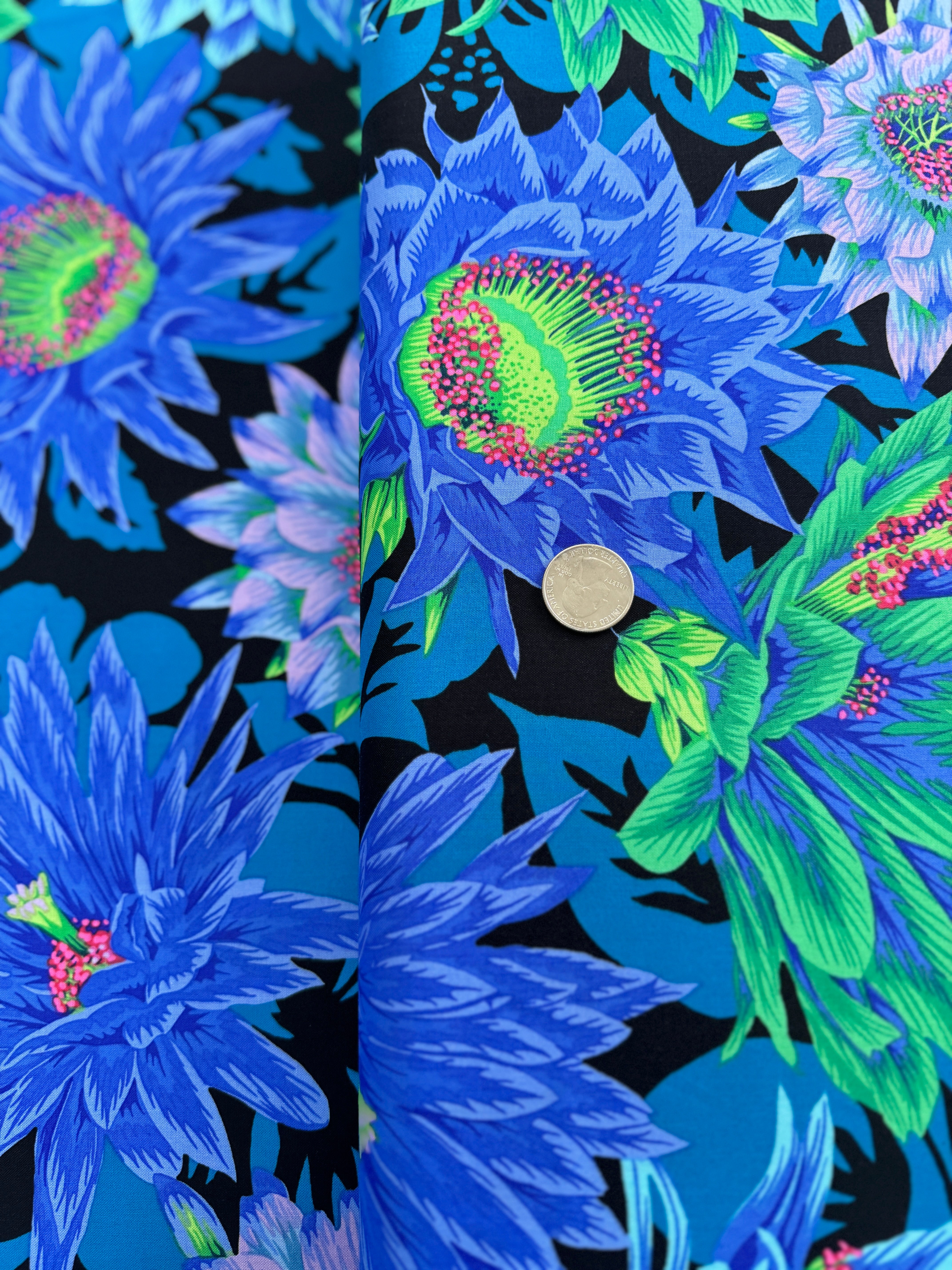Kaffe Fassett Collective Classics - Cactus Flower Cool Yardage