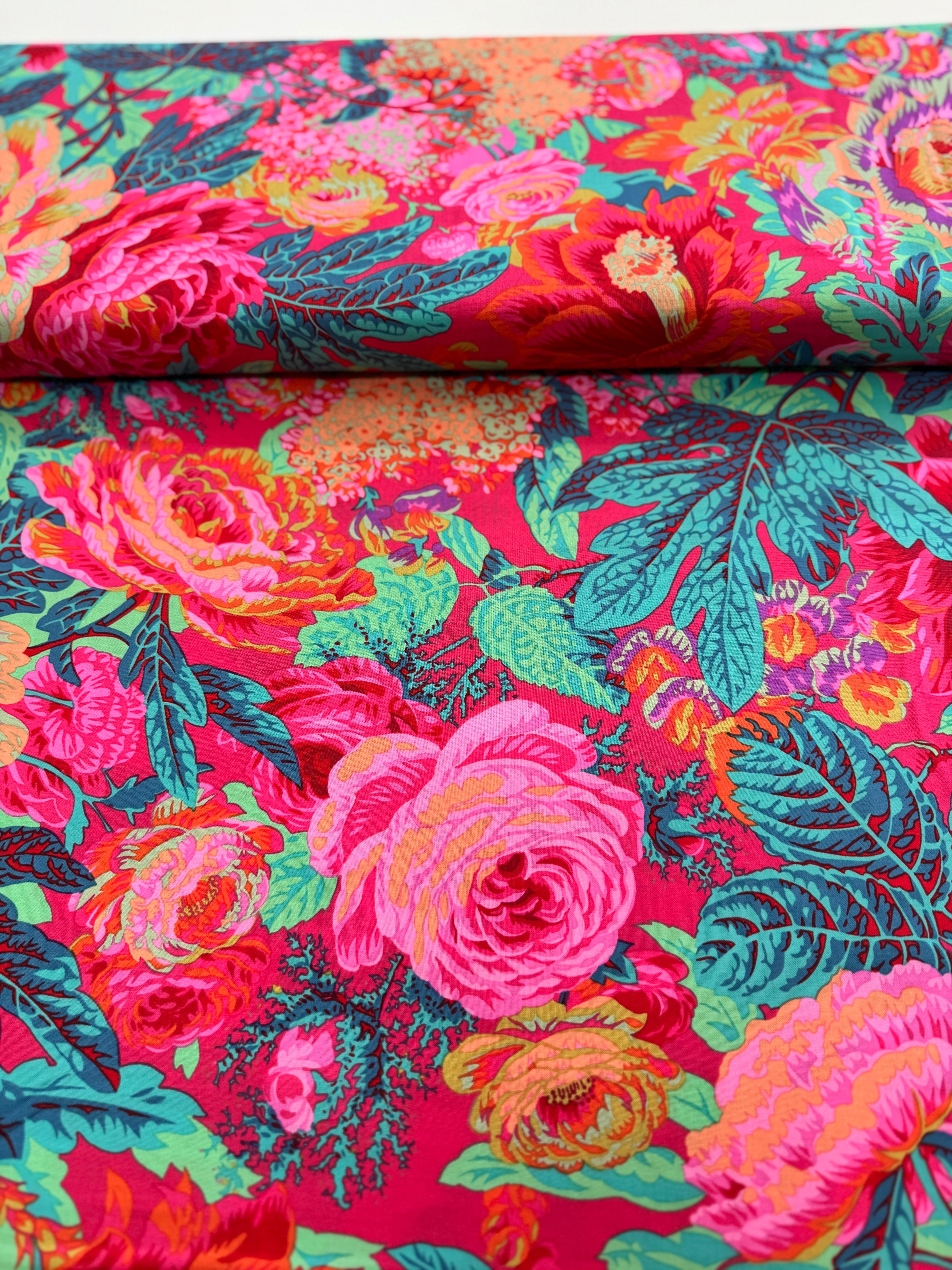 Kaffe Fassett Collective Stash - Floral Burst Red Yardage