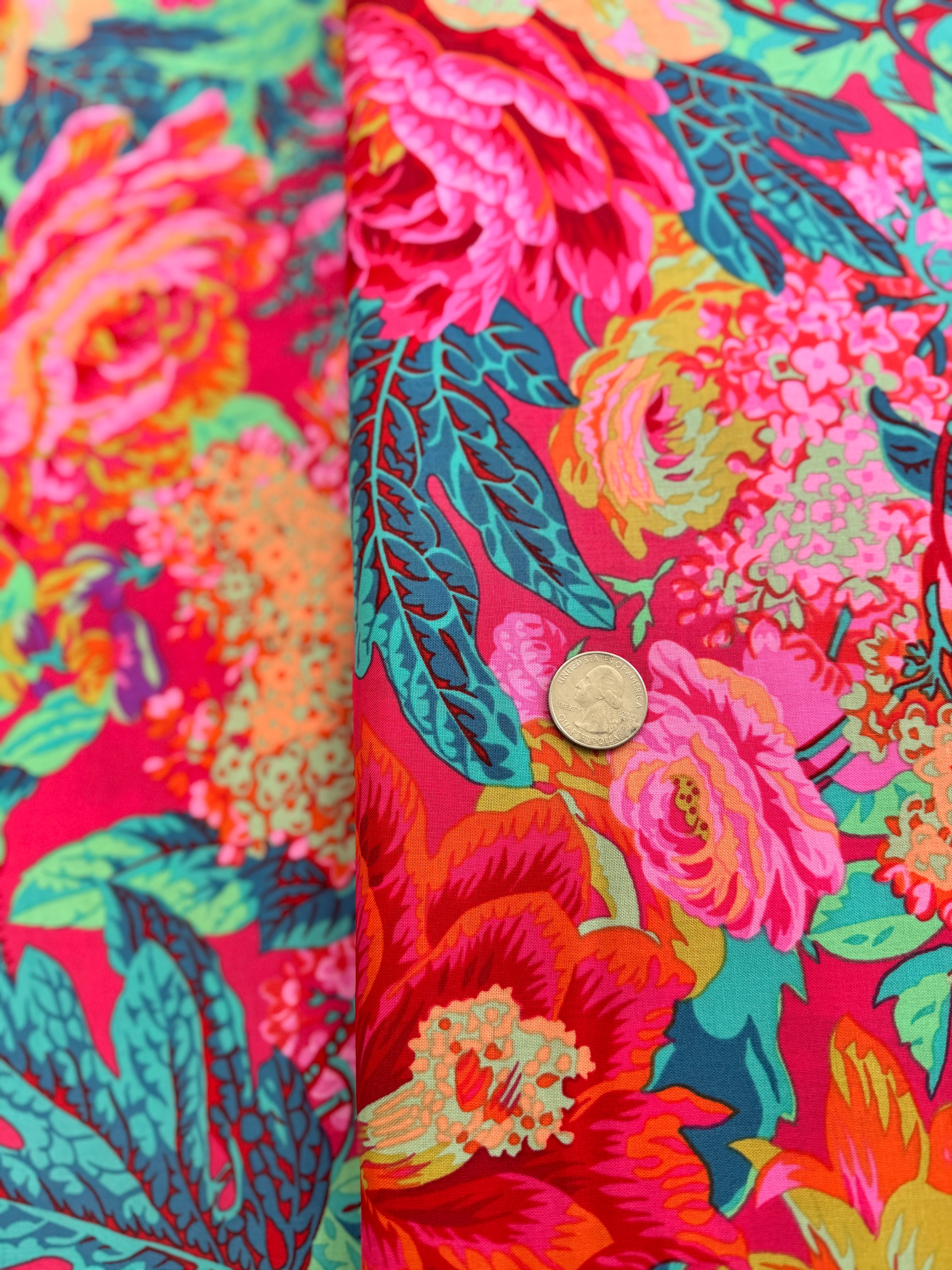 Kaffe Fassett Collective Stash - Floral Burst Red Yardage