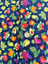 Fresh From the Grove - Fruit & Veggies Toss Navy Yardage