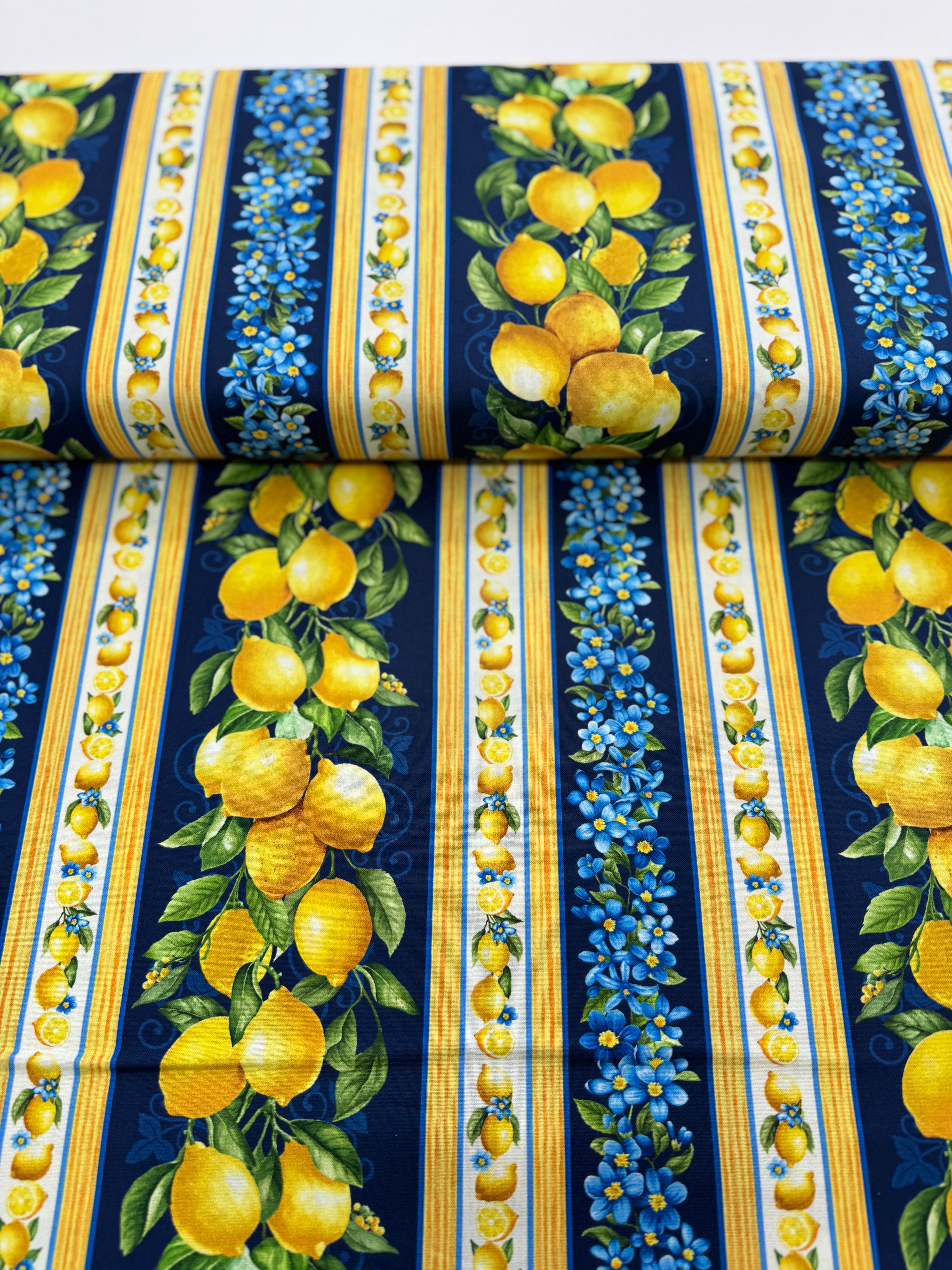 Limoncello - Lemon 11" Stripes Yardage