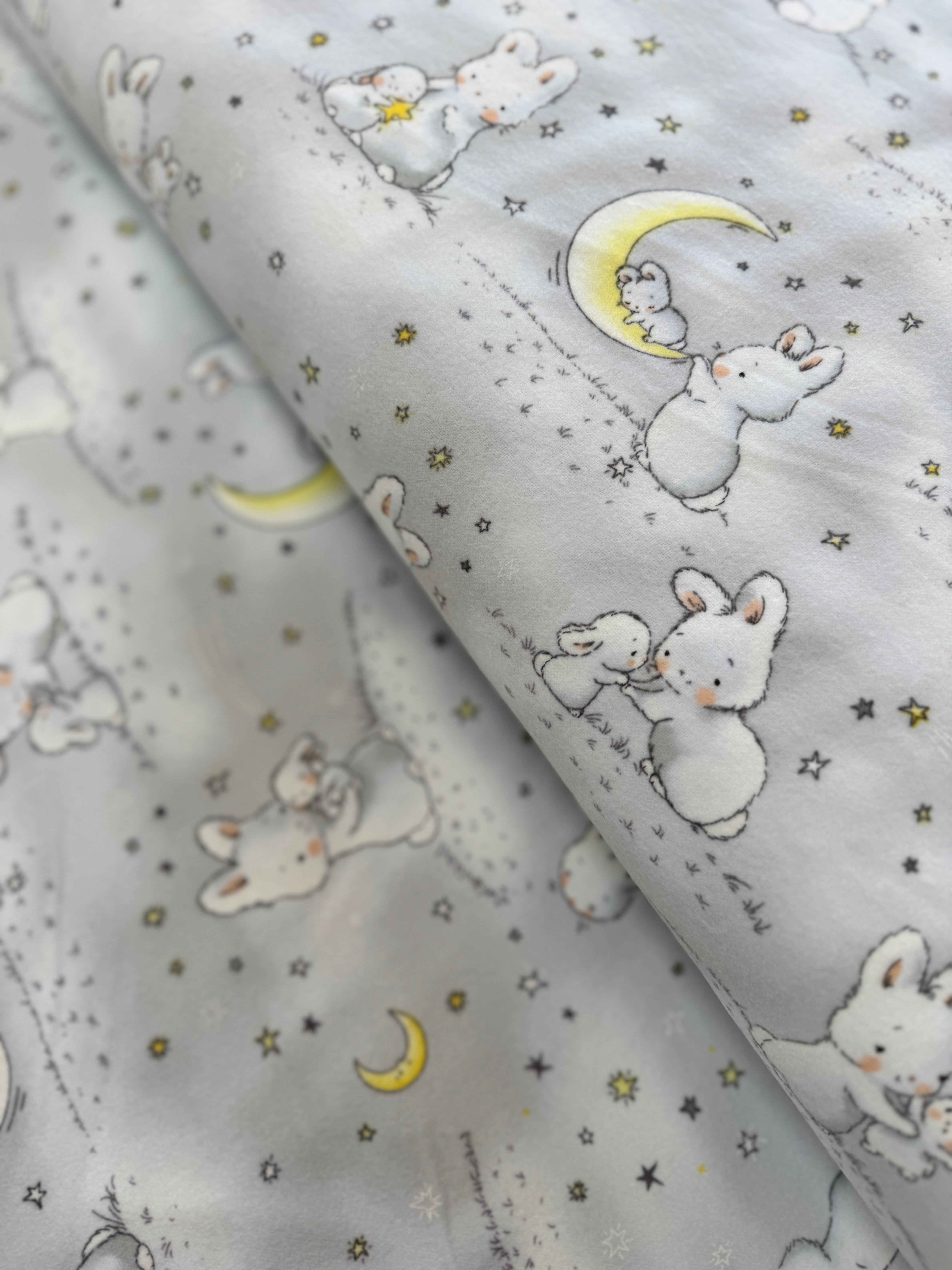 Bunnies And Little Ones With Moons Flannel - Remnant