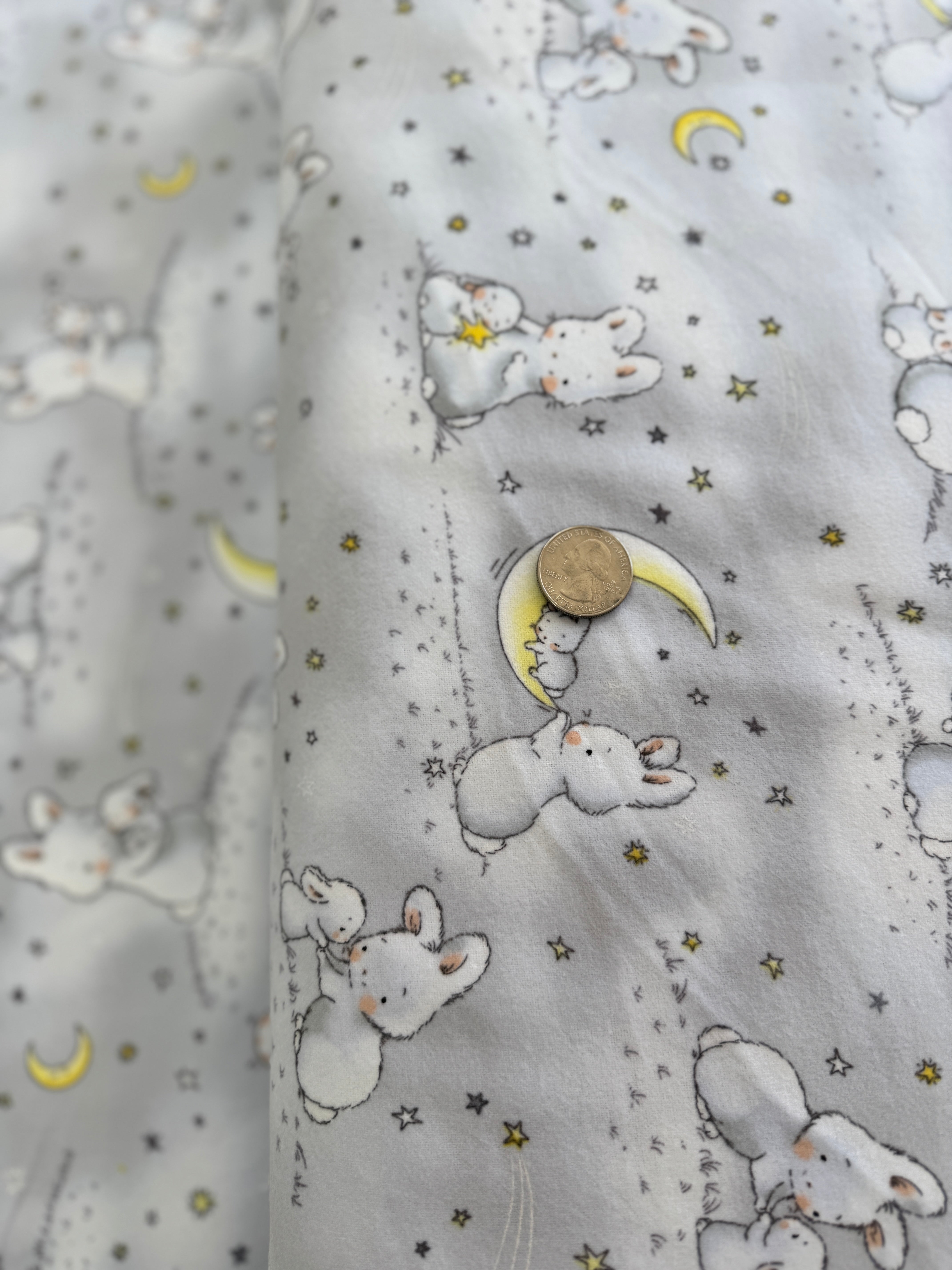 Bunnies And Little Ones With Moons Flannel - Remnant