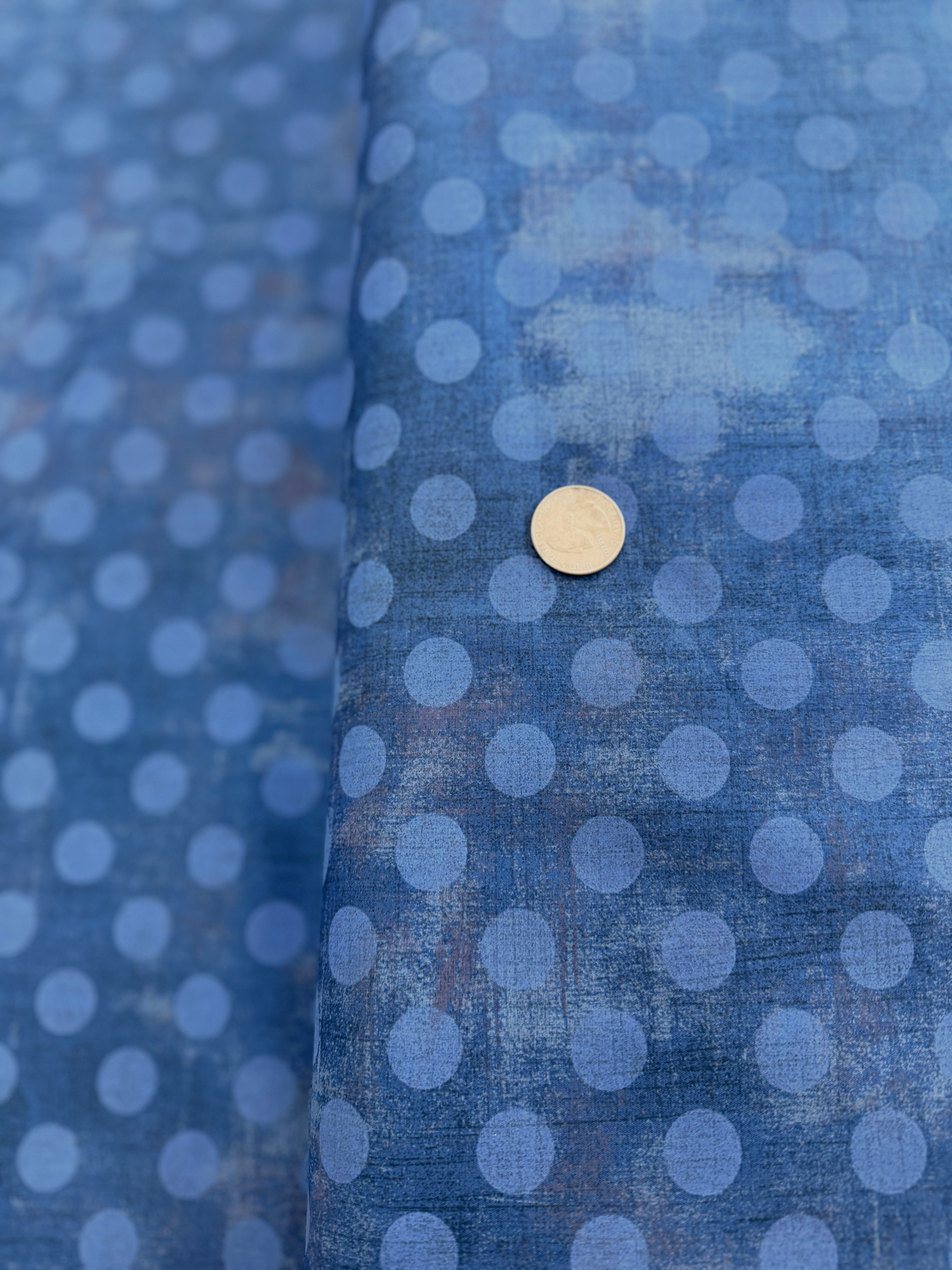 Grunge Hits The Spot - Cobalt 108" Wide Yardage