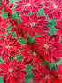 Holiday Flourish 15 - Holiday Poinsettias Gold Metallic Yardage