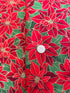 Holiday Flourish 15 - Holiday Poinsettias Gold Metallic Yardage