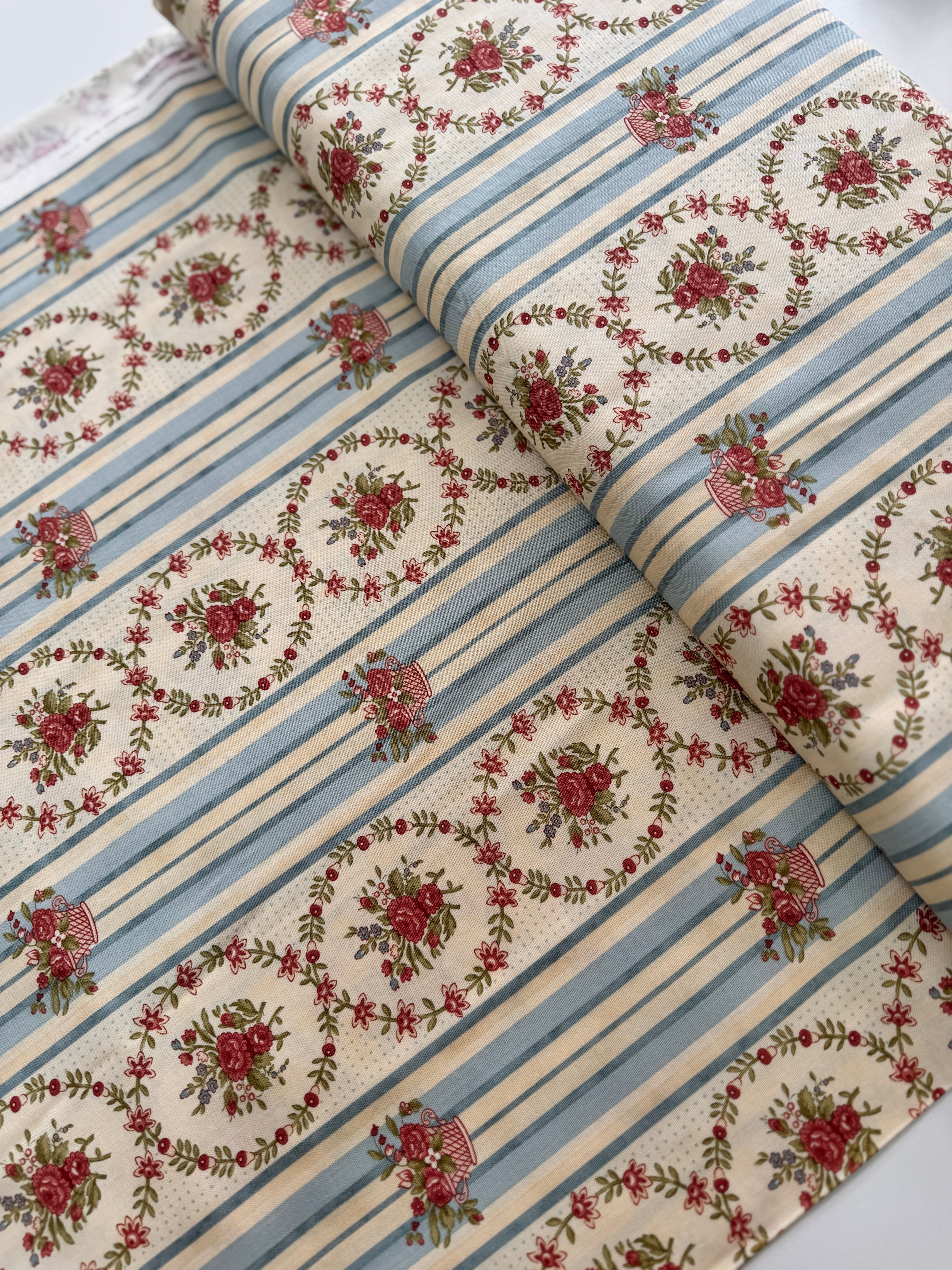 Country Orchard - Morning sky - Floral Wild Bouquet Yardage