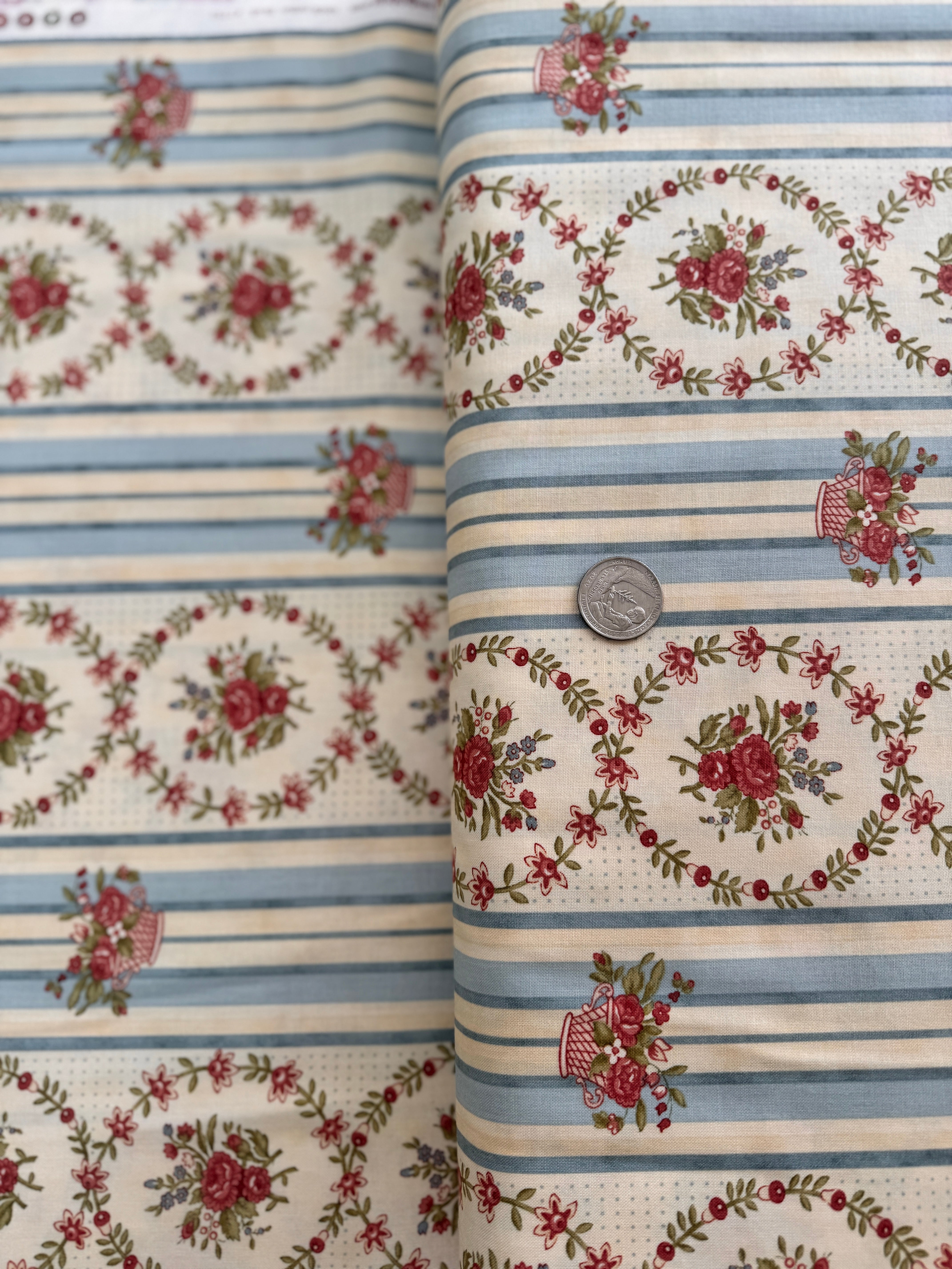 Country Orchard - Morning sky - Floral Wild Bouquet Yardage