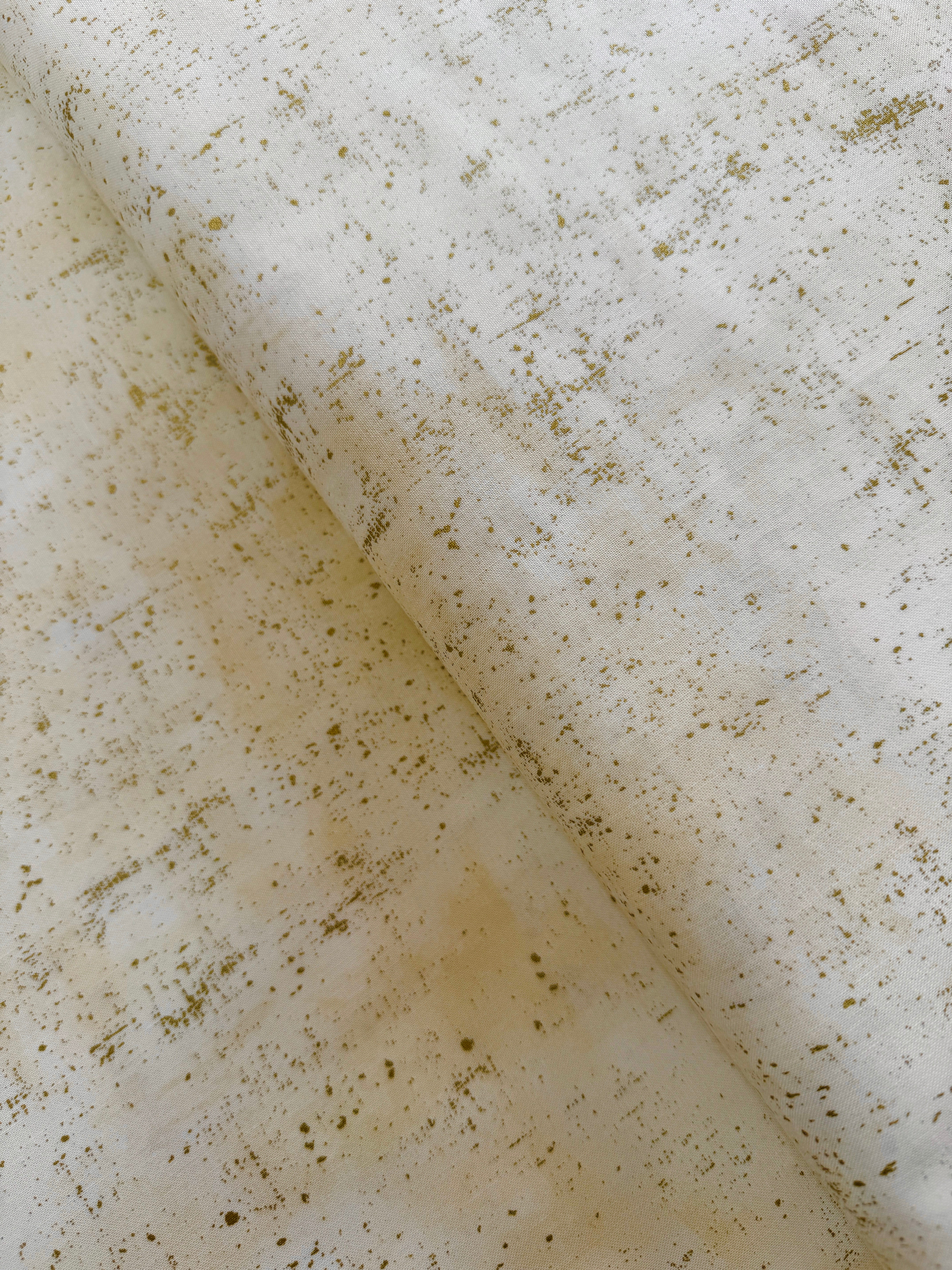 Cleo - Golden Scratched Texture Cream Metallic - Remnant