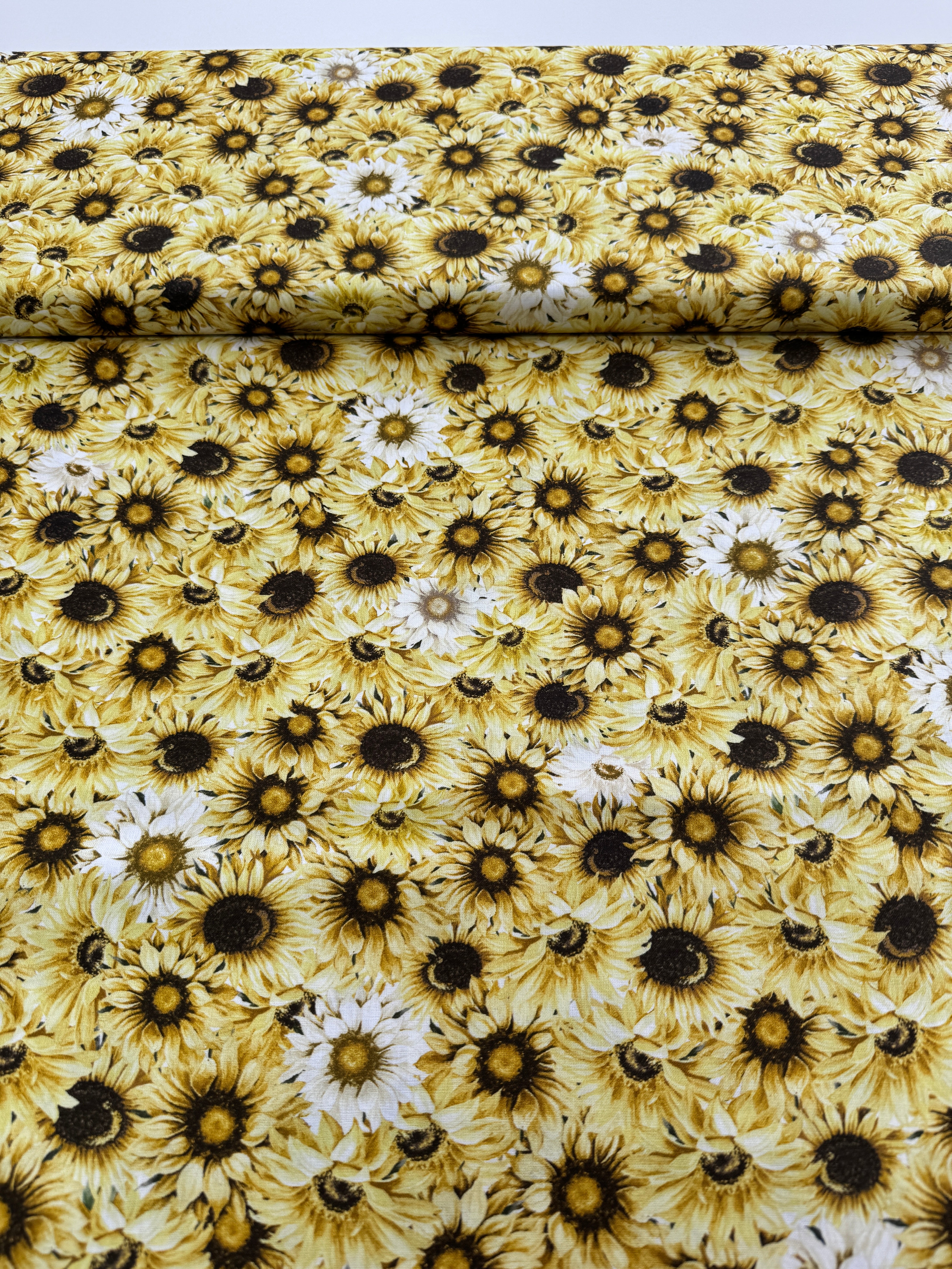 Honey Bee Farm - Packed Sunflowers and Daisies Yardage