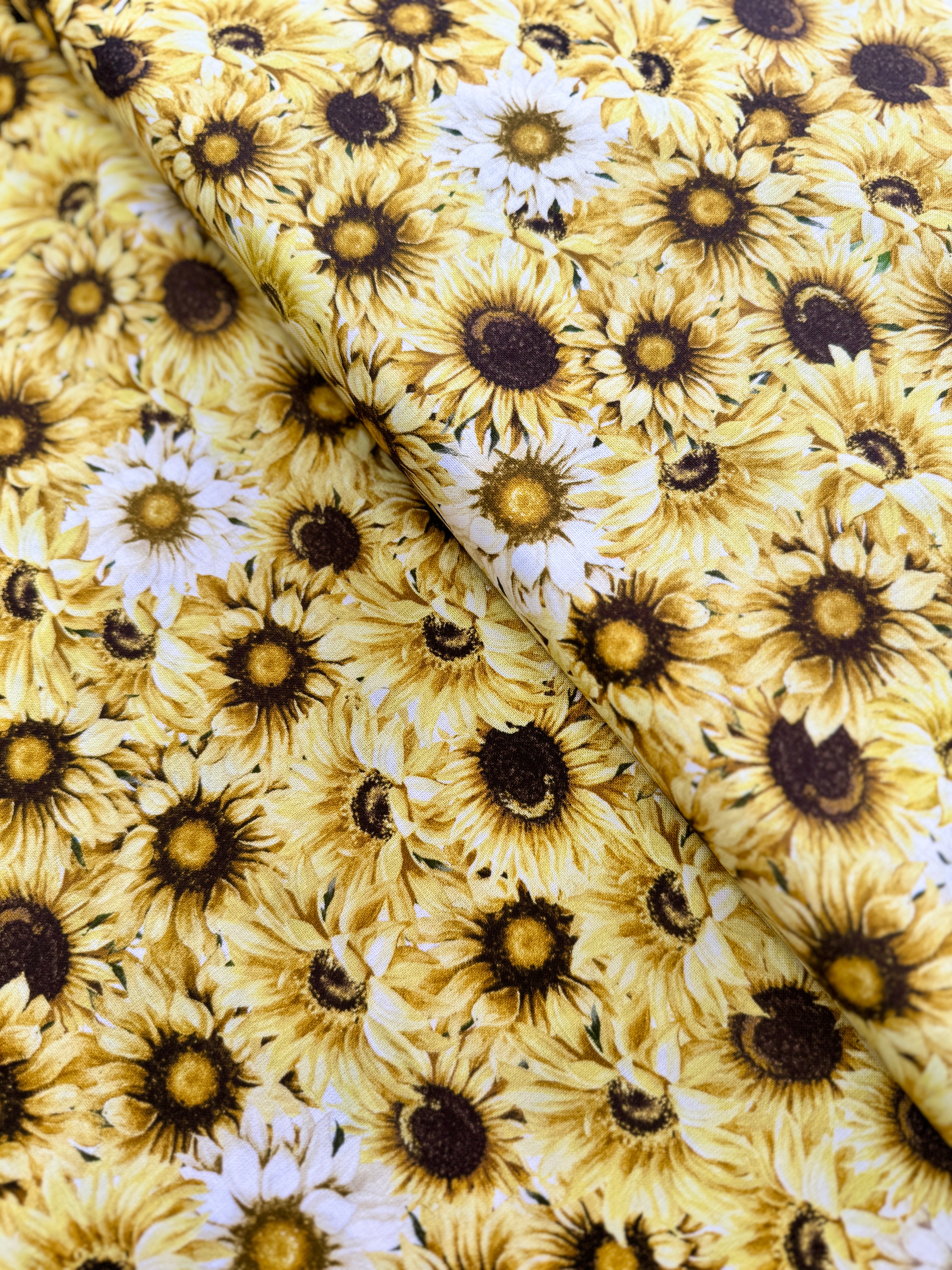 Honey Bee Farm - Packed Sunflowers and Daisies Yardage