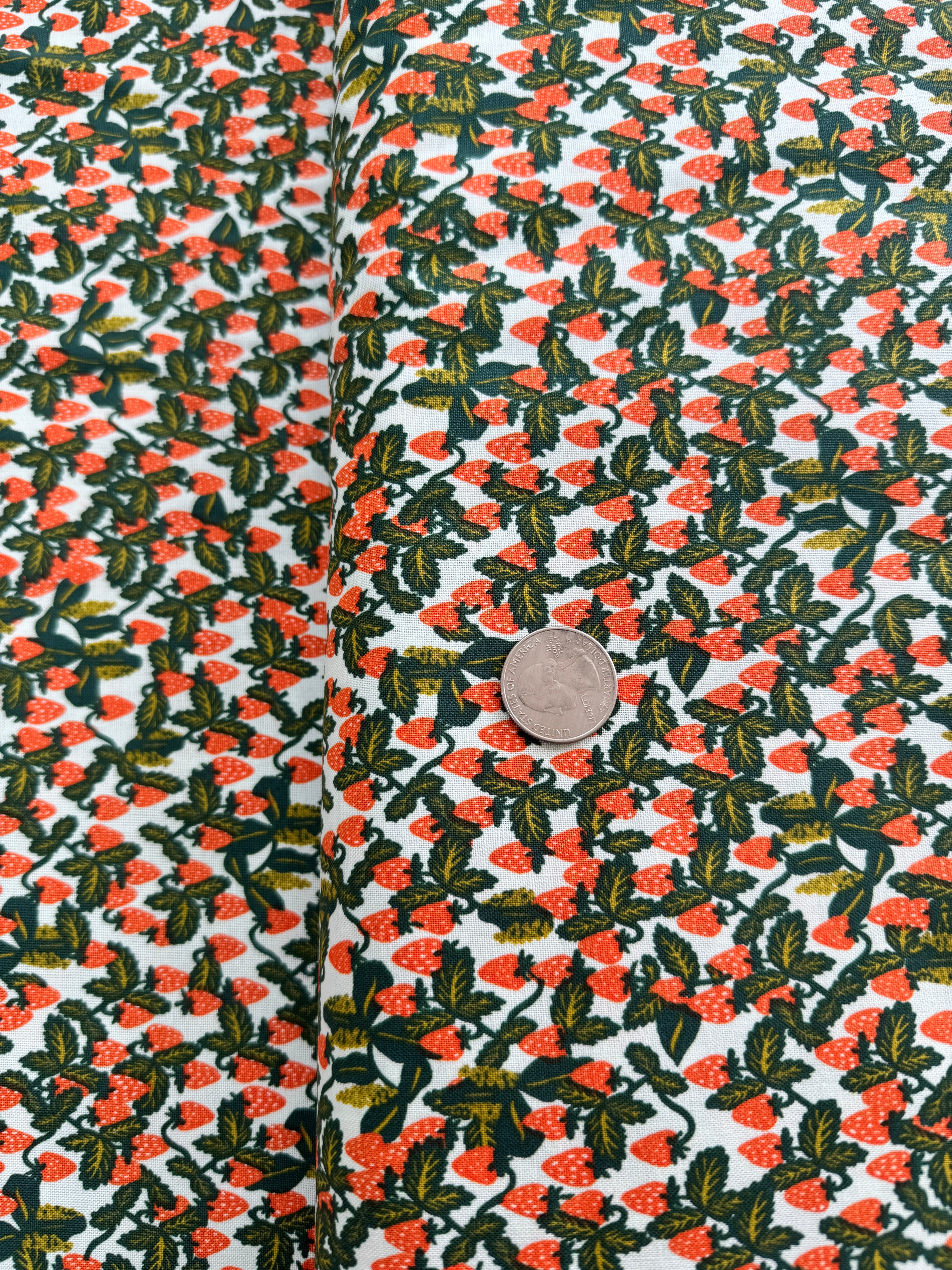 Primavera - Strawberries Mint - Half Yard