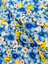 Bee & Bee Kind - Medium Packed Floral Blue Yardage