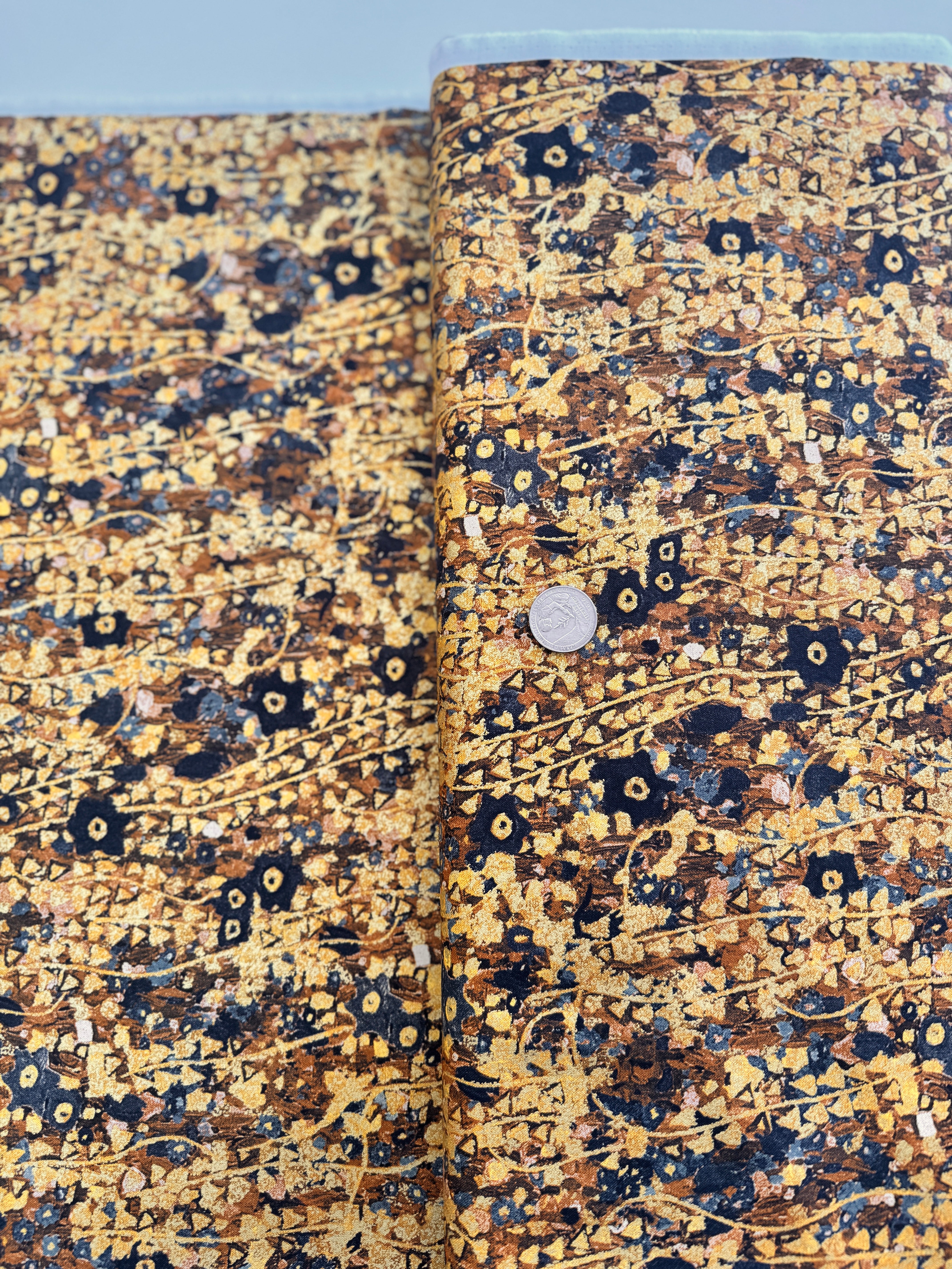 Gustav Klimt - Vines Gold Metallic Yardage