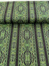 Maison Border Brown Green Fabric by Jinny Beyer for RJR Fabrics – classic brown and green border quilting cotton