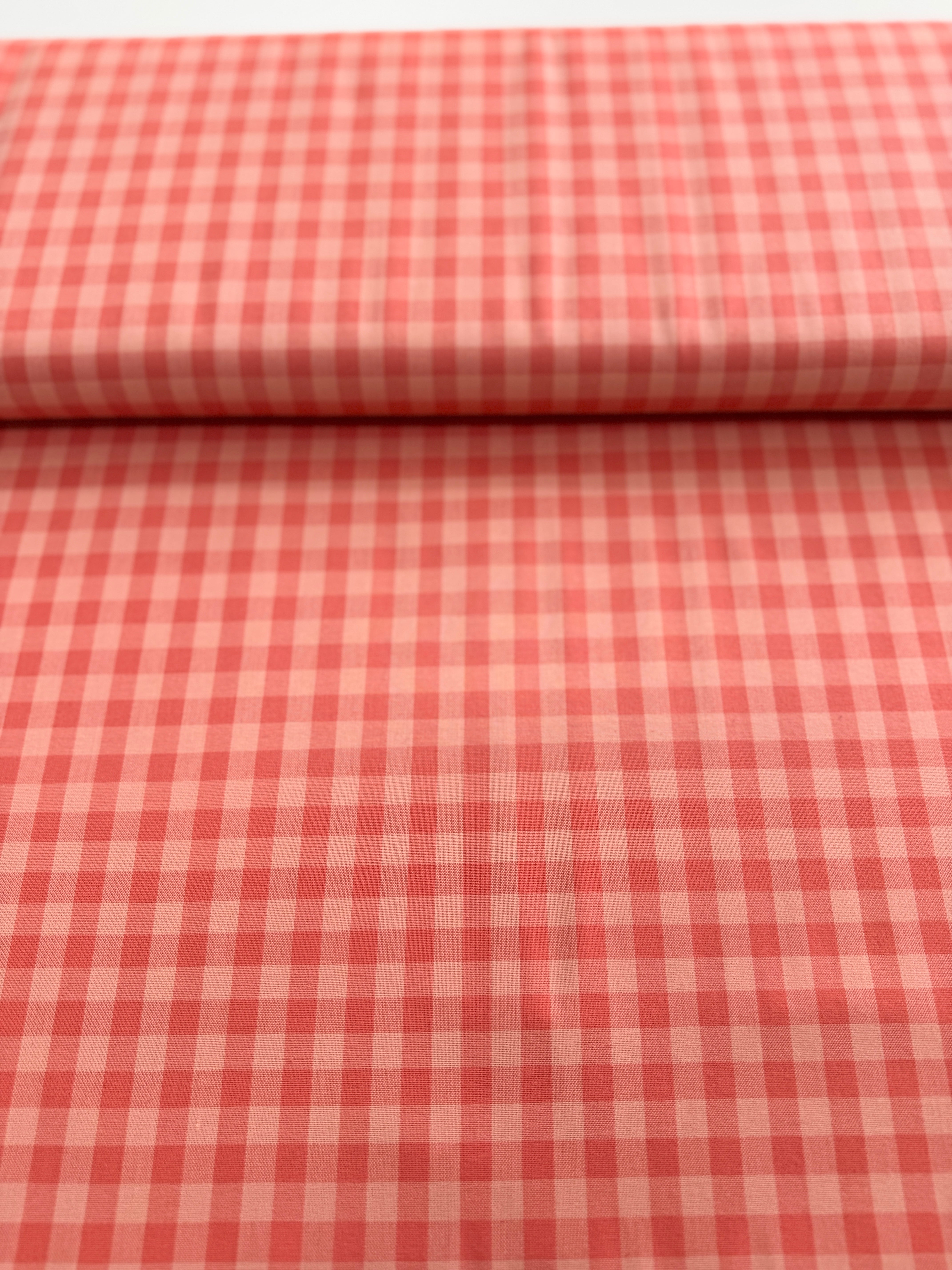 Fat Quarter - Kitchen Window Wovens - Yarn Dyed 1/2 inch Gingham Nectarine