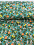 Citrus Floral Teal – teal cotton fabric with lemons and white florals by Rifle Paper Co. for Cotton + Steel.