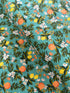 Citrus Floral Teal – teal cotton fabric with lemons and white florals by Rifle Paper Co. for Cotton + Steel.