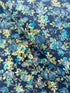 Sevenberry Cotton Flax Prints - Florals Navy Yardage