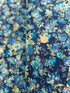 Sevenberry Cotton Flax Prints - Florals Navy Yardage