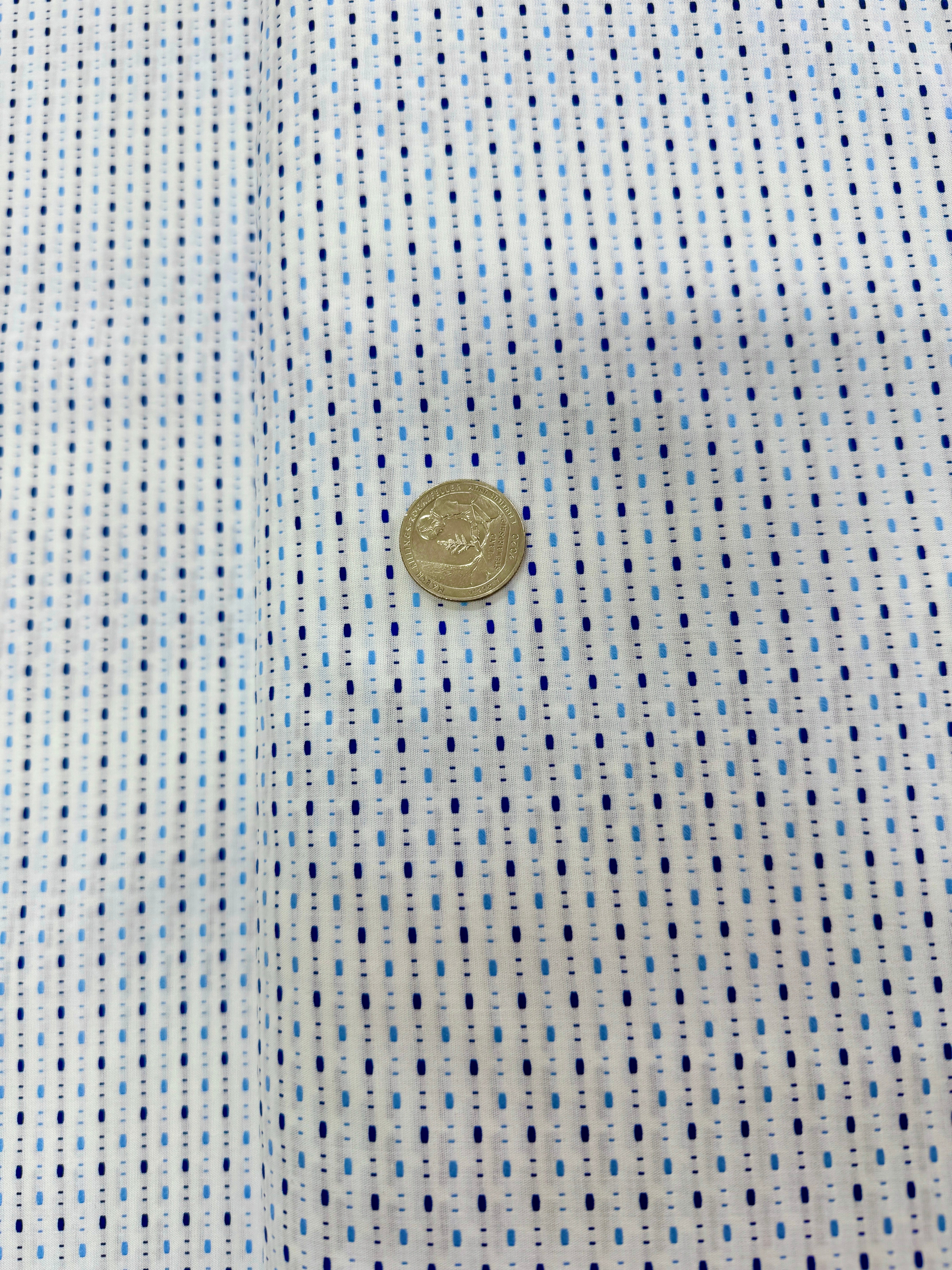 57" Width - Saville Shirt White Woven Dobby Yardage