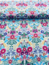 Midnight Nectar - Hummingbirds Sky Metallic Yardage