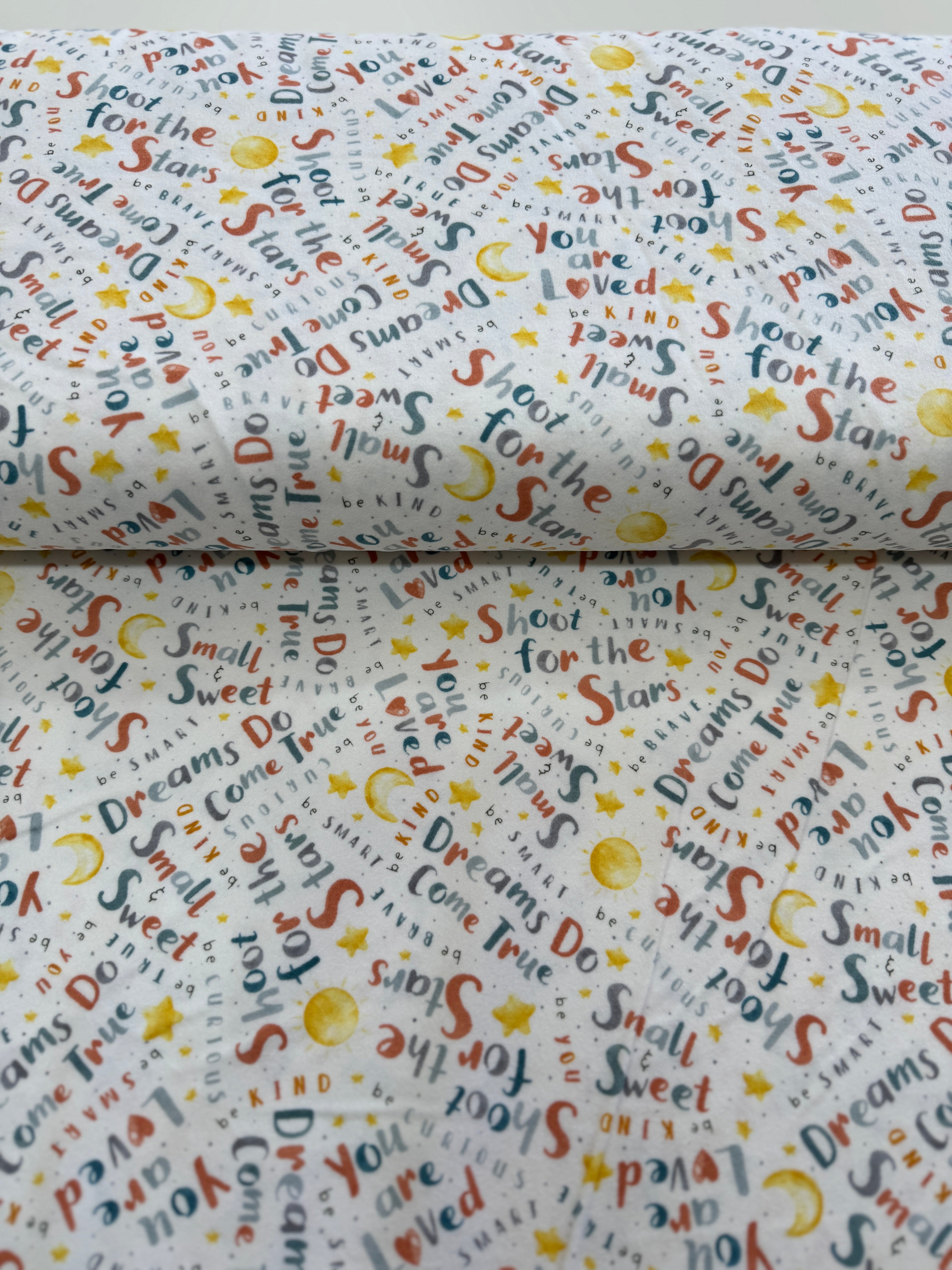 Wish And Wonder - World's Text Flannel Yardage