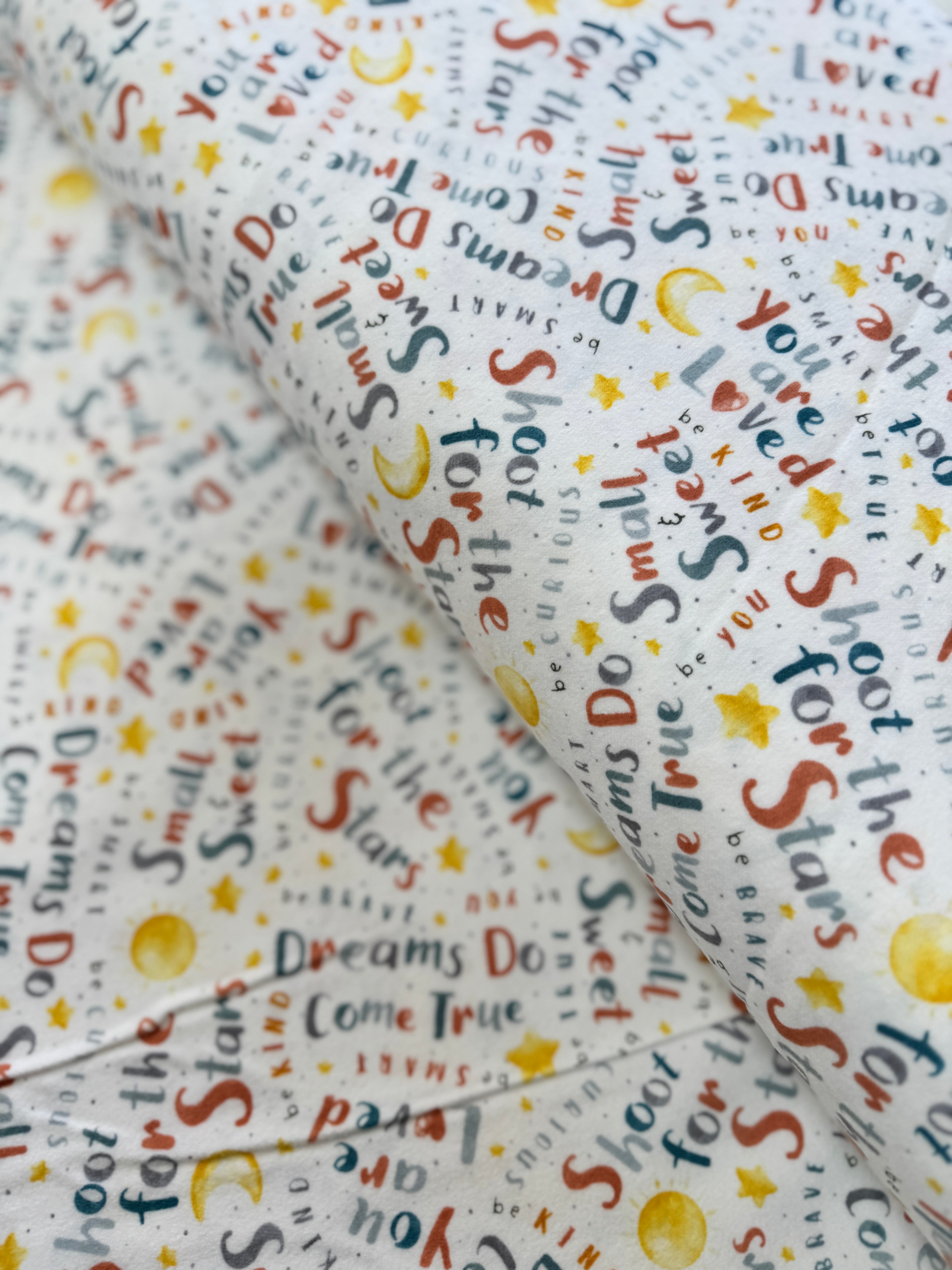 Wish And Wonder - World's Text Flannel Yardage