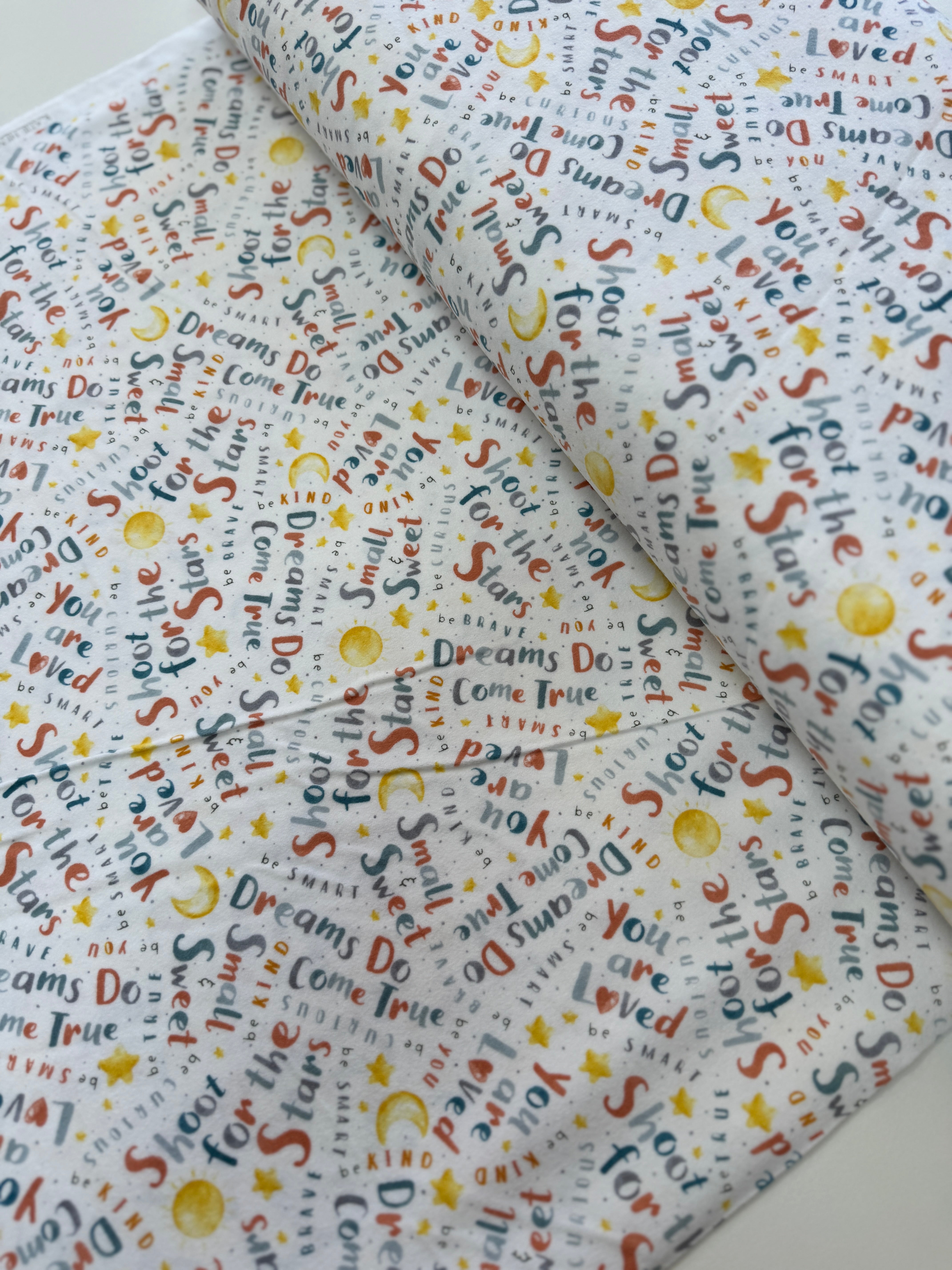Wish And Wonder - World's Text Flannel Yardage