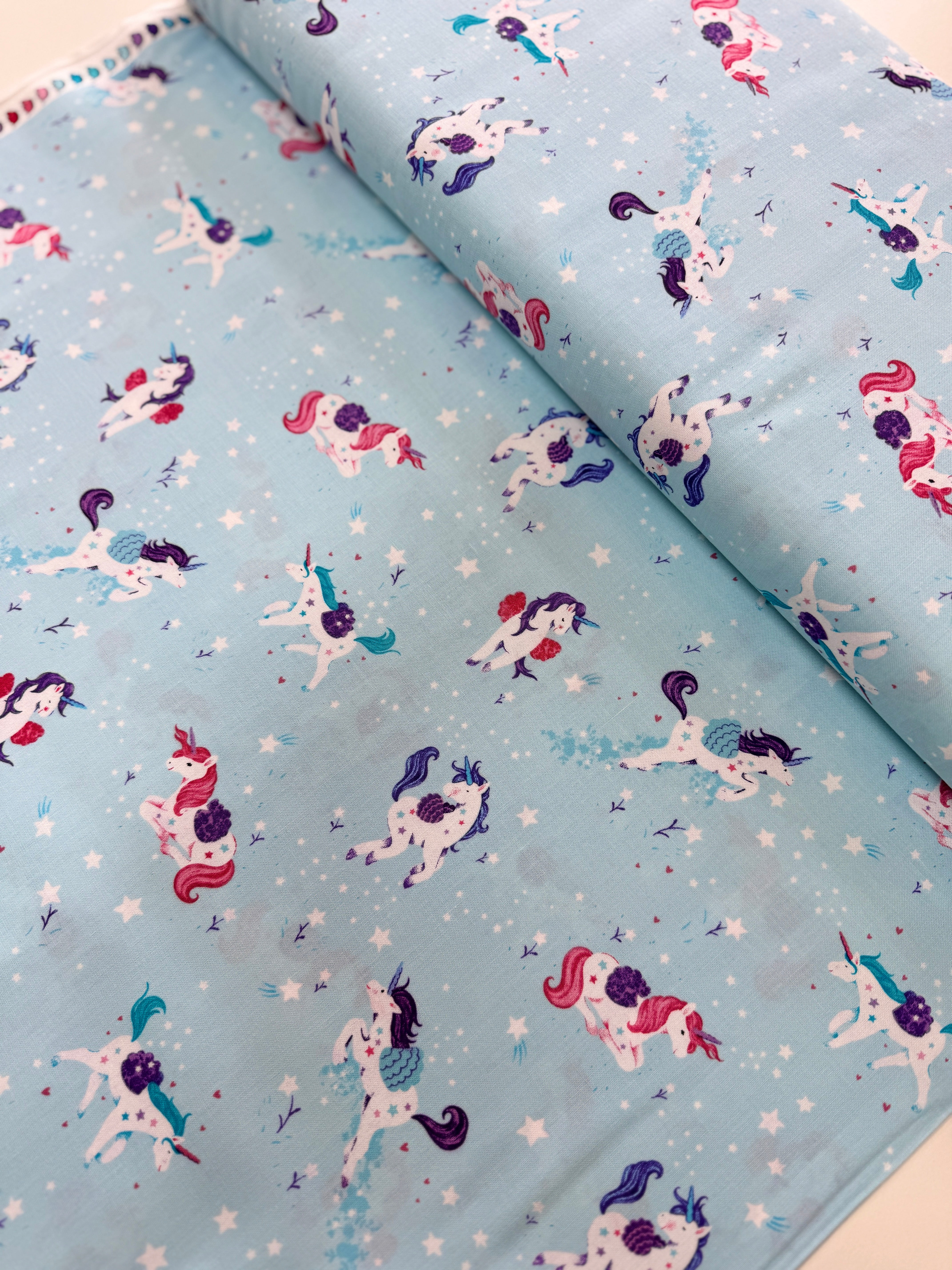 Unicorn Kisses - Unicorn Tossed Allover Yardage