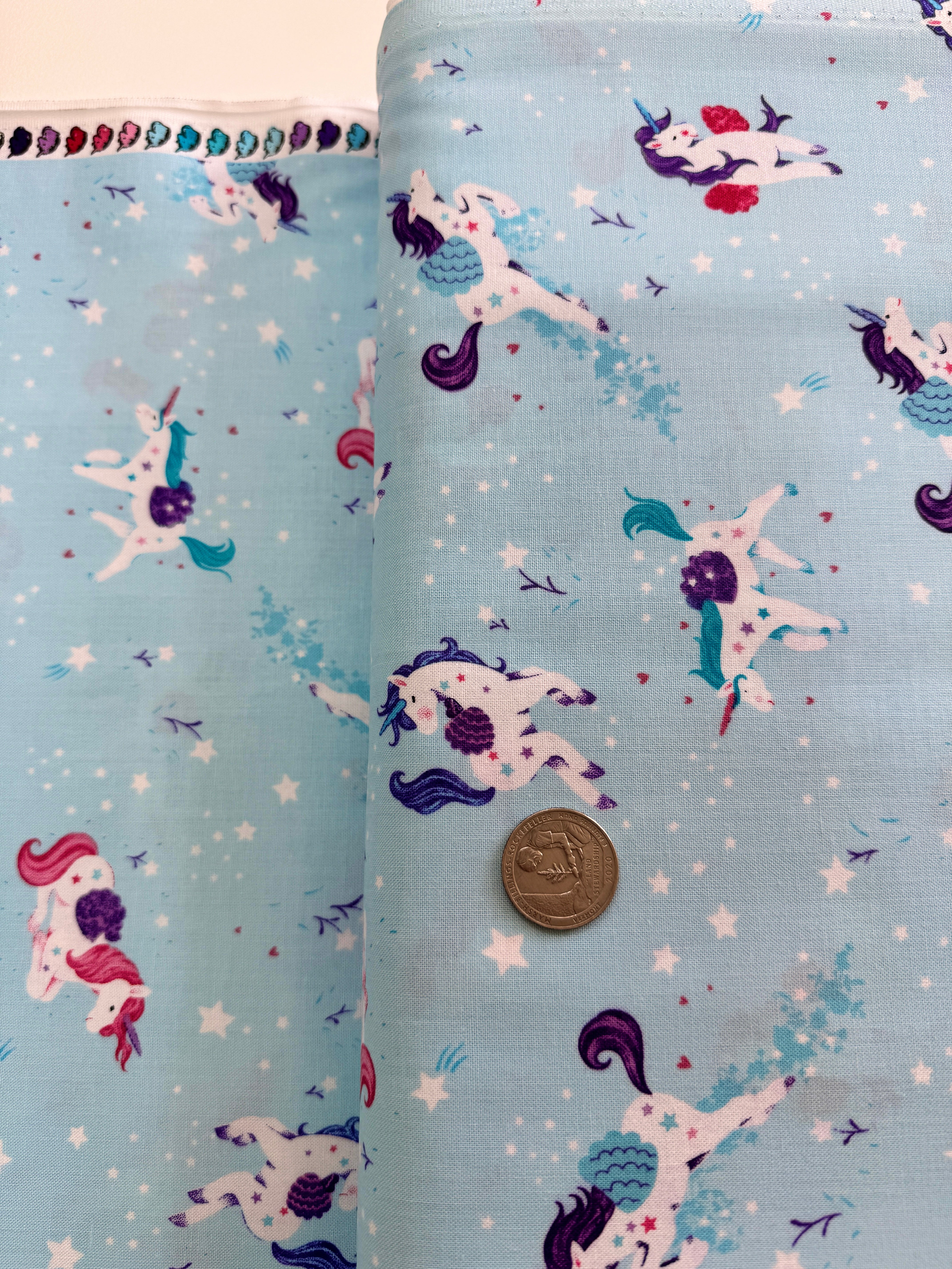 Unicorn Kisses - Unicorn Tossed Allover Yardage