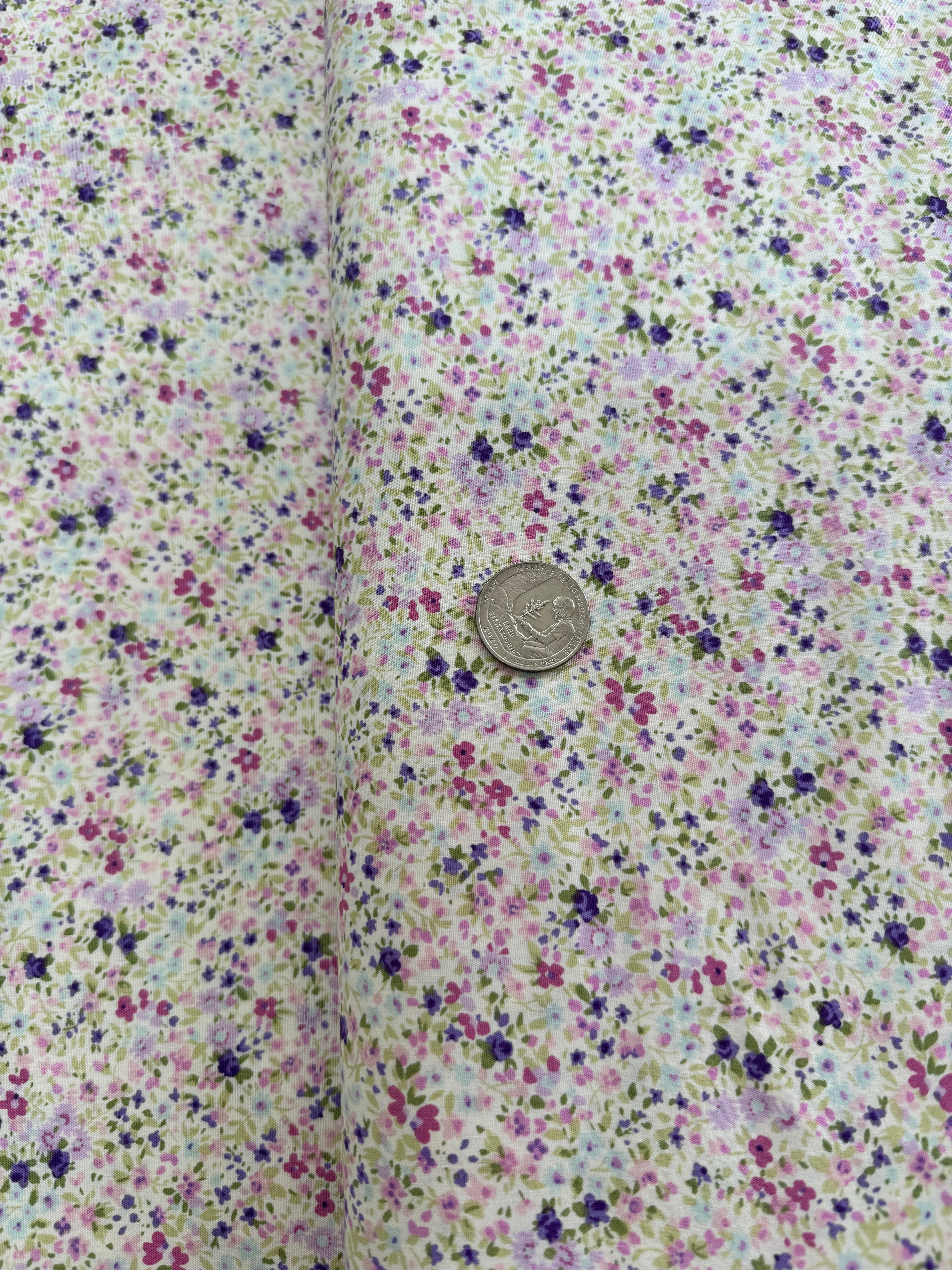 Sevenberry Petite Garden - Fresh Florals Purple Yardage