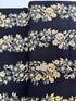 shimmer and shine - Shimmery Flower Stripe Black Gold Pearlescent Yardage
