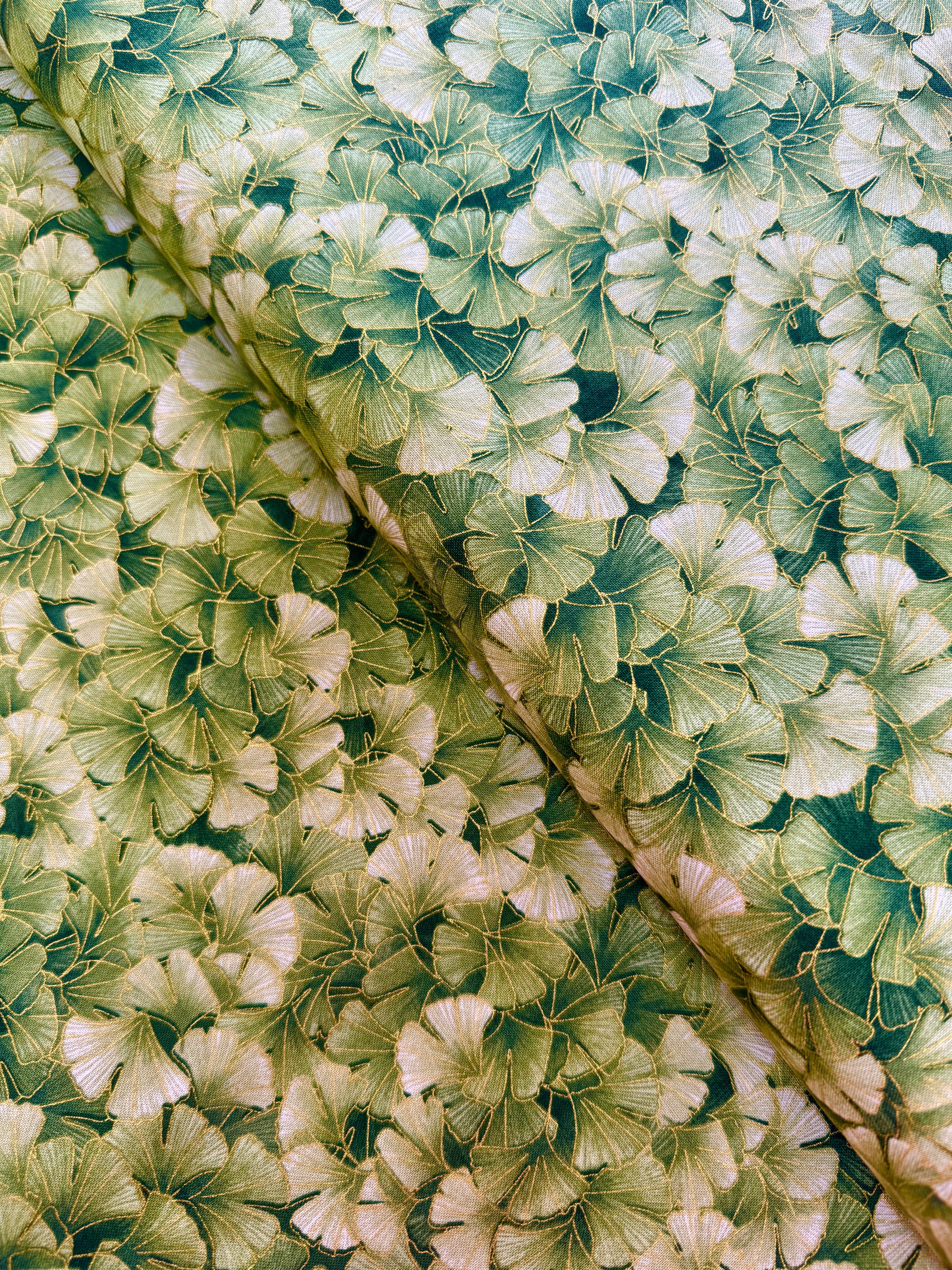Kyoto Garden - Metallic Ginko Yardage