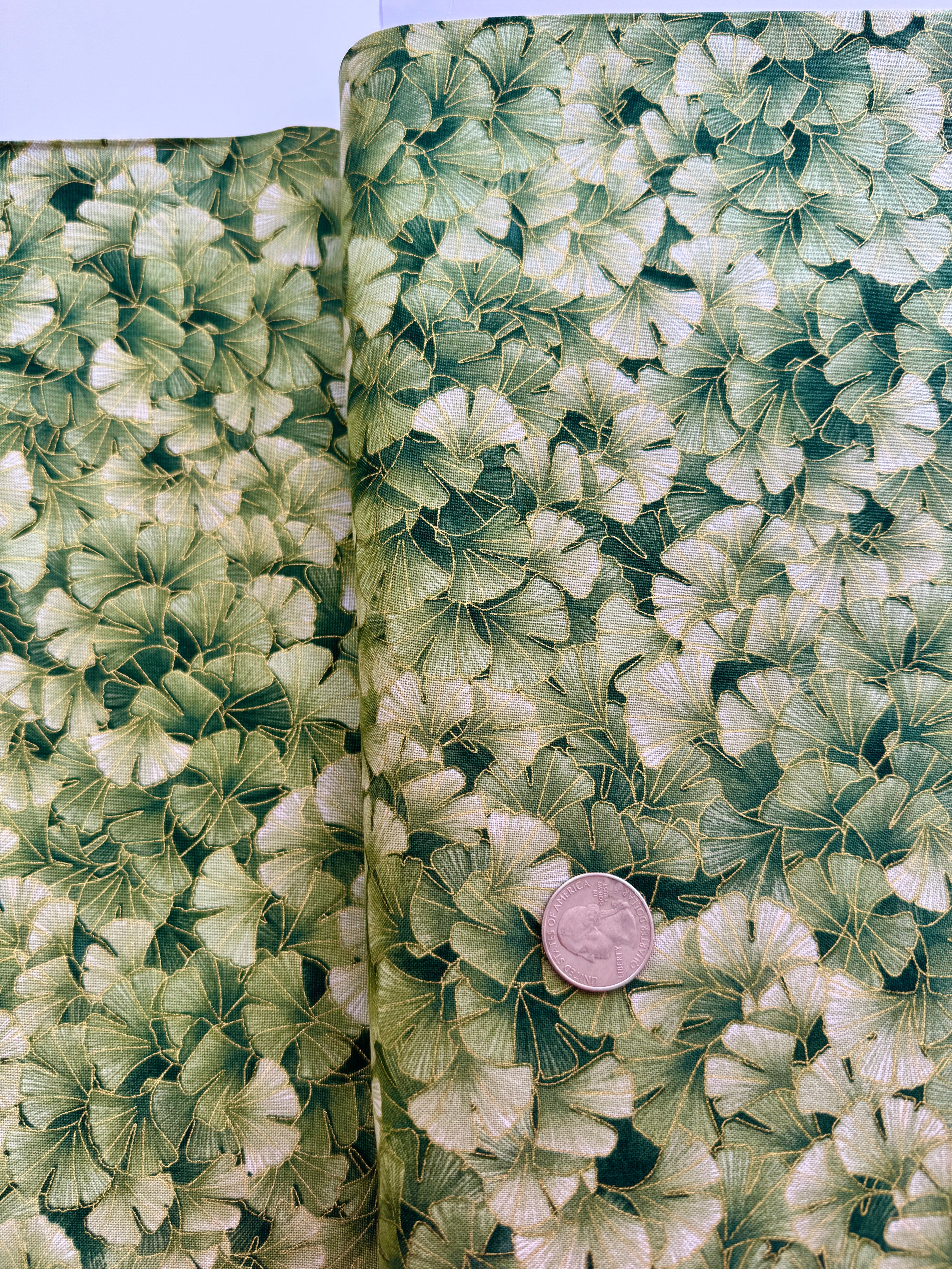 Kyoto Garden - Metallic Ginko Yardage