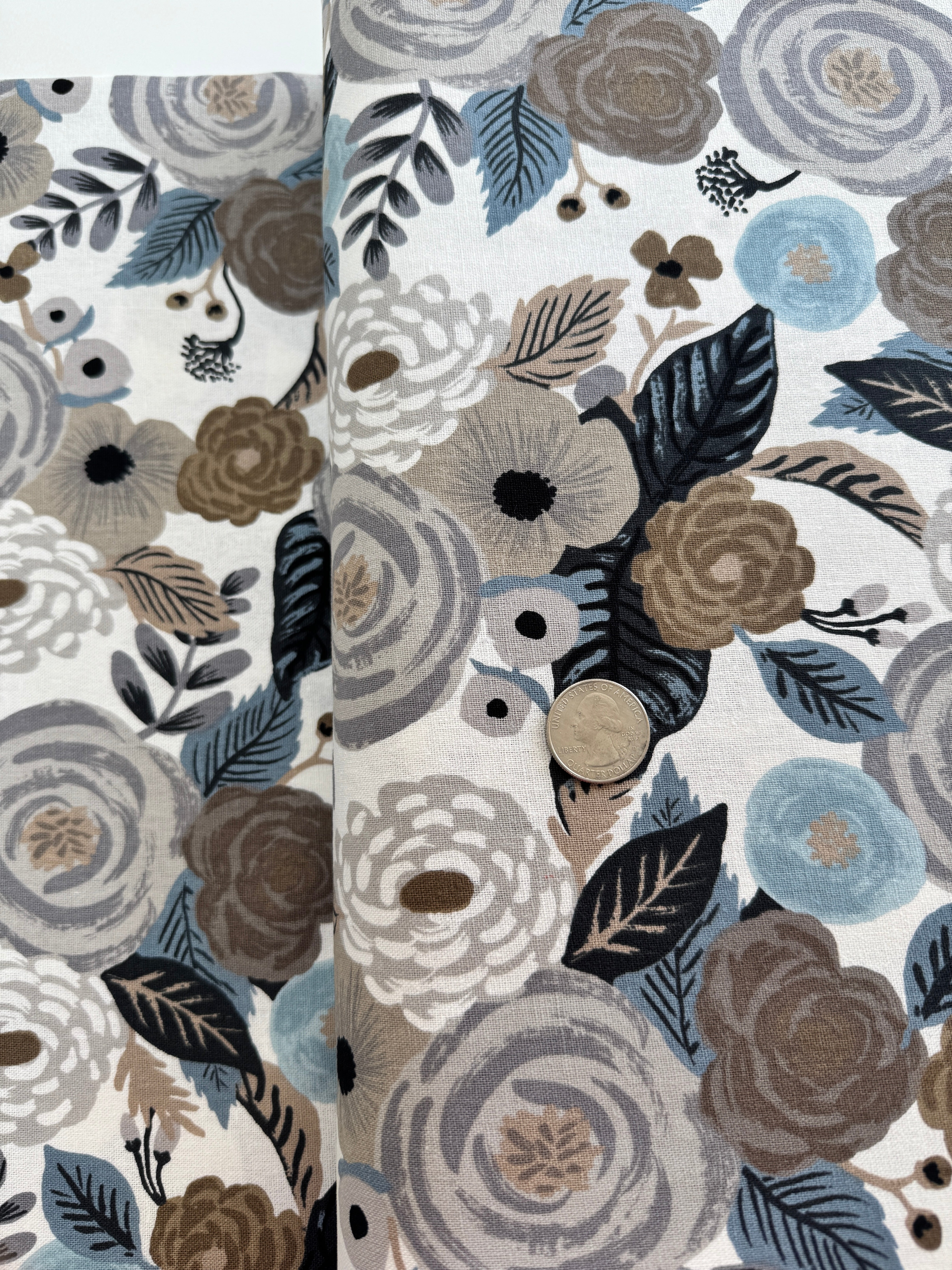 Garden Party - Juliet Rose Linen Multi Canvas - Remnant